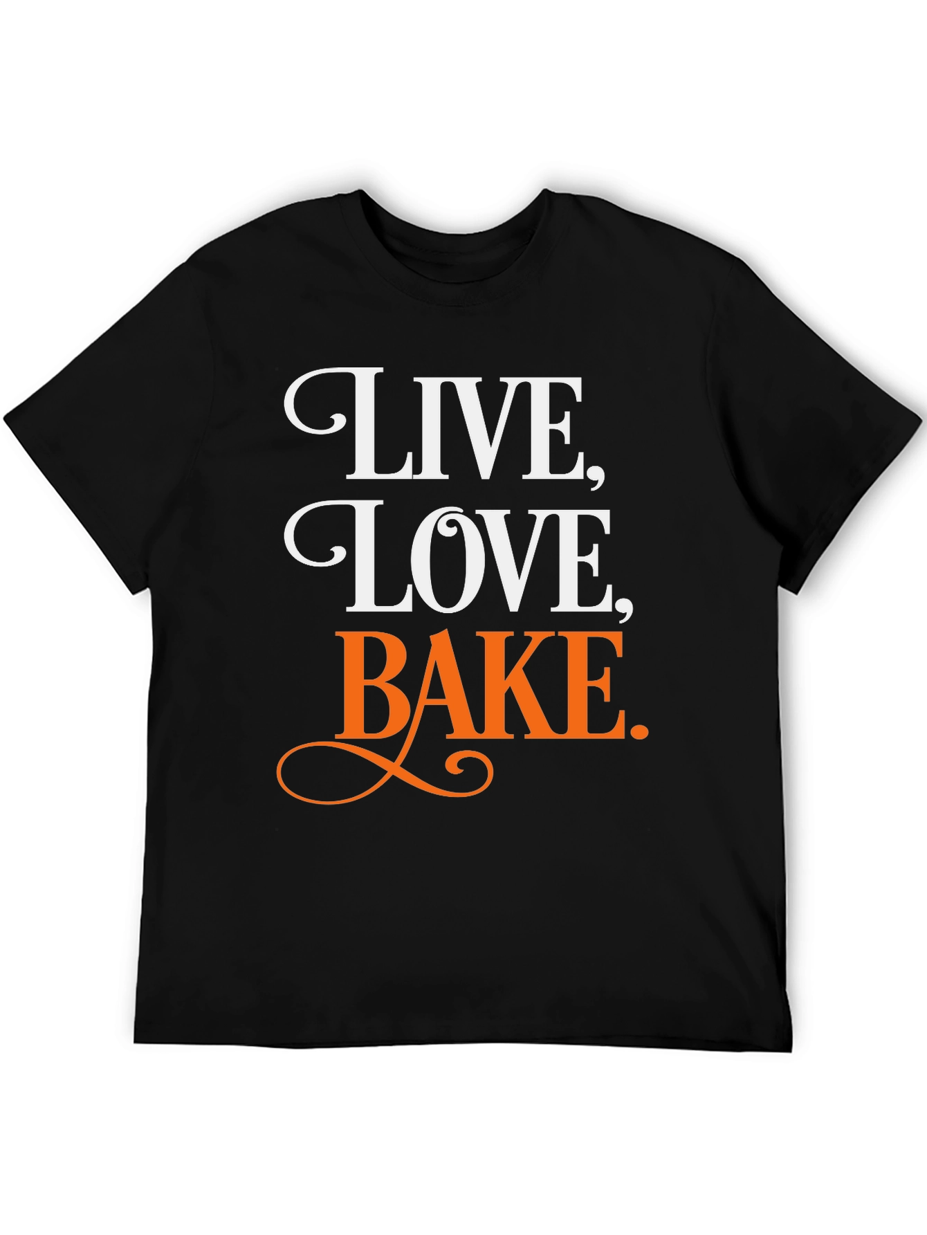 Black Live, Love, Bake T-Shirt view 5