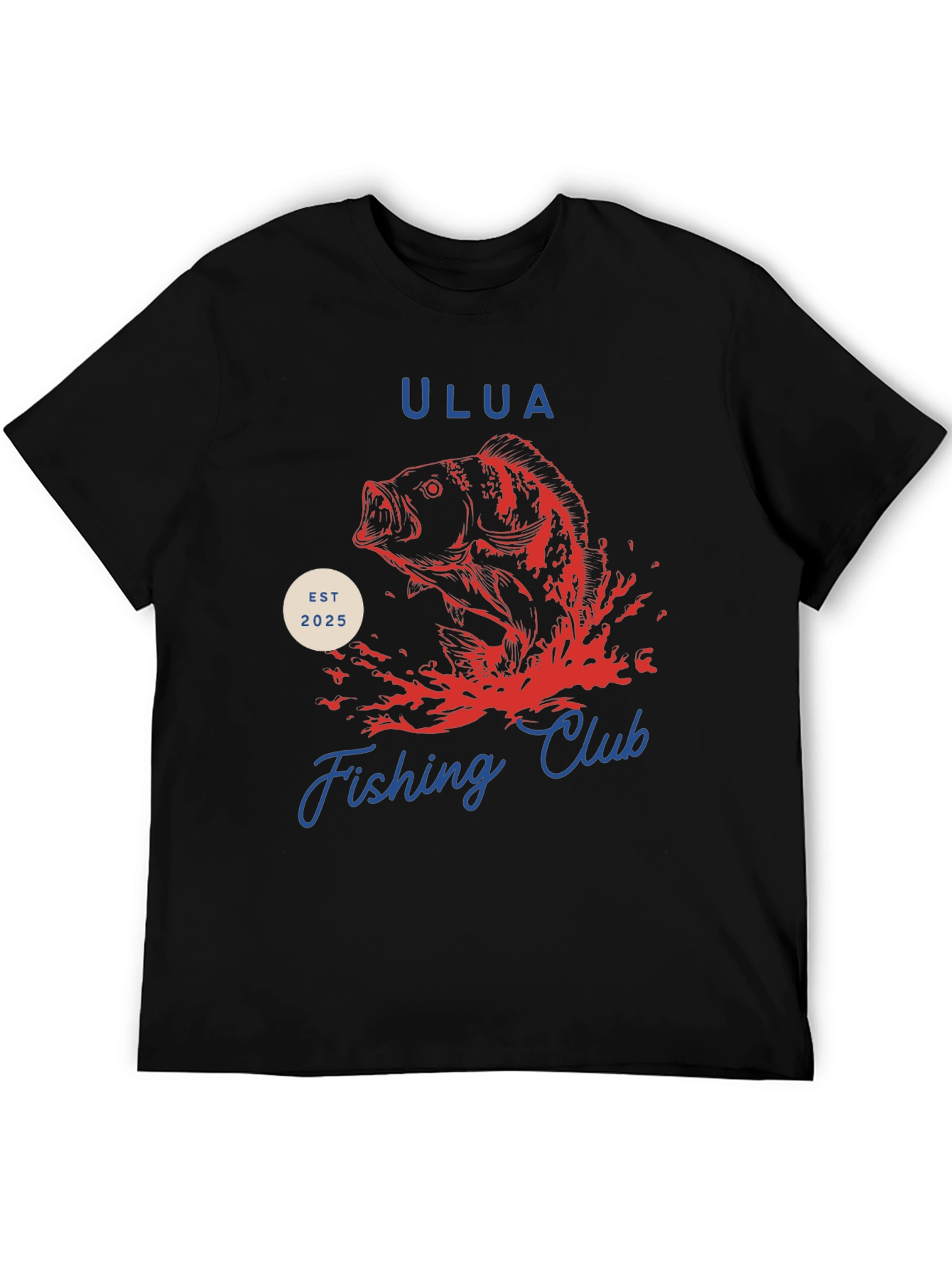 Black Ulua Fishing Club Black T-Shirt view 5