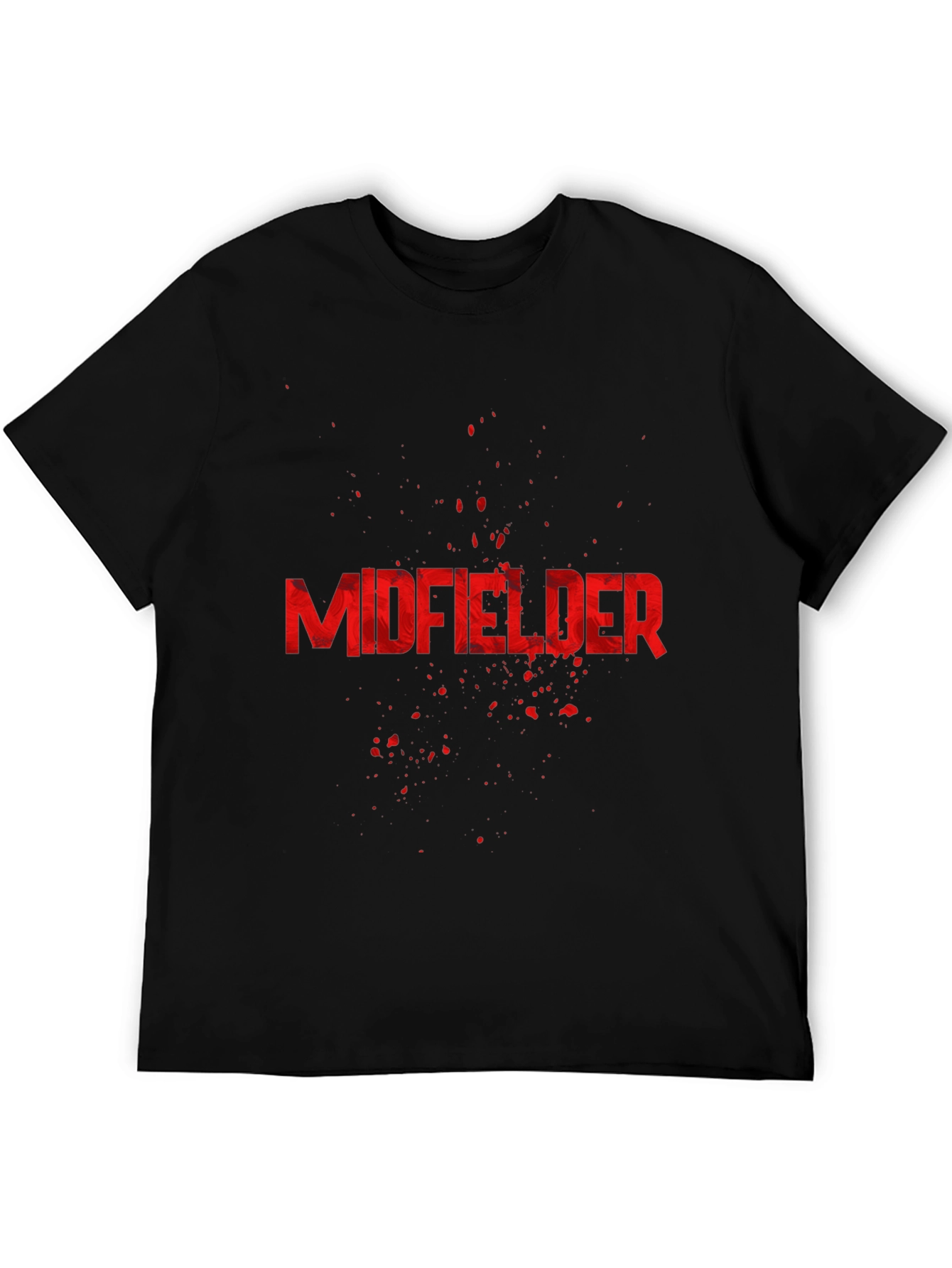 Black Midfielder Graphic T-Shirt - Soccer Fan Apparel view 5