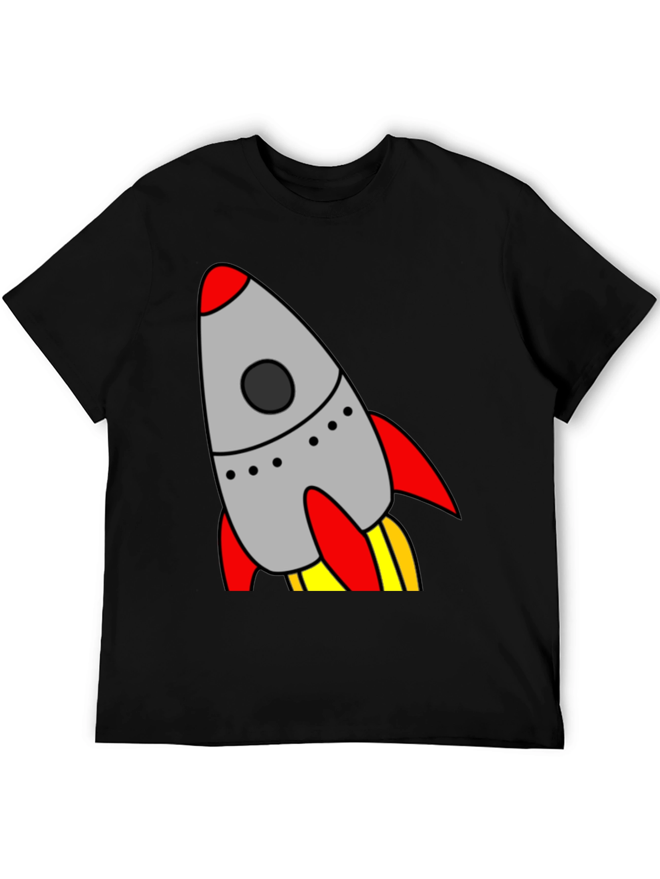 Black Rocket Launch T-Shirt - Cool Graphic Tee view 5