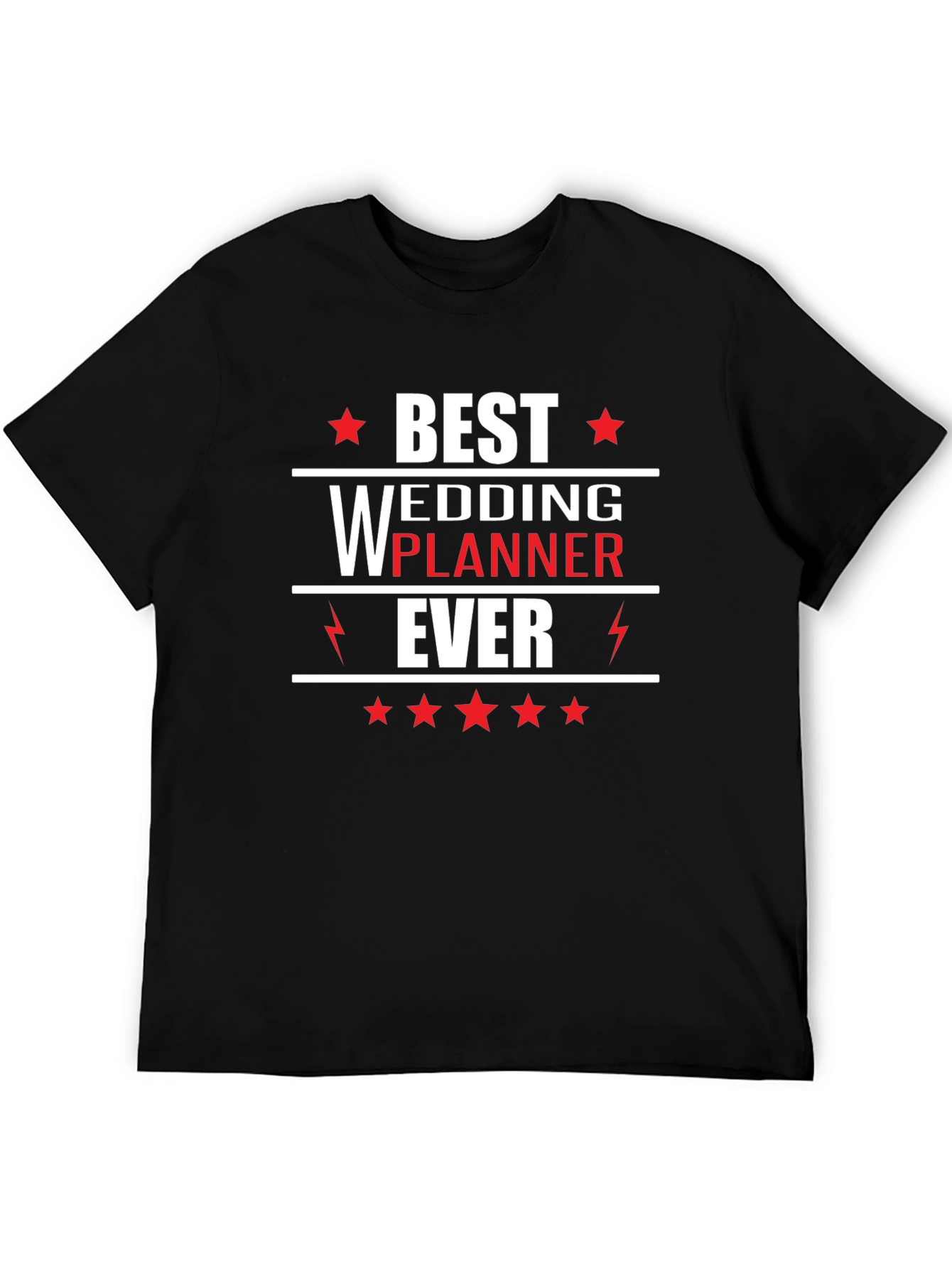 Black Best Wedding Planner Ever T-Shirt view 5