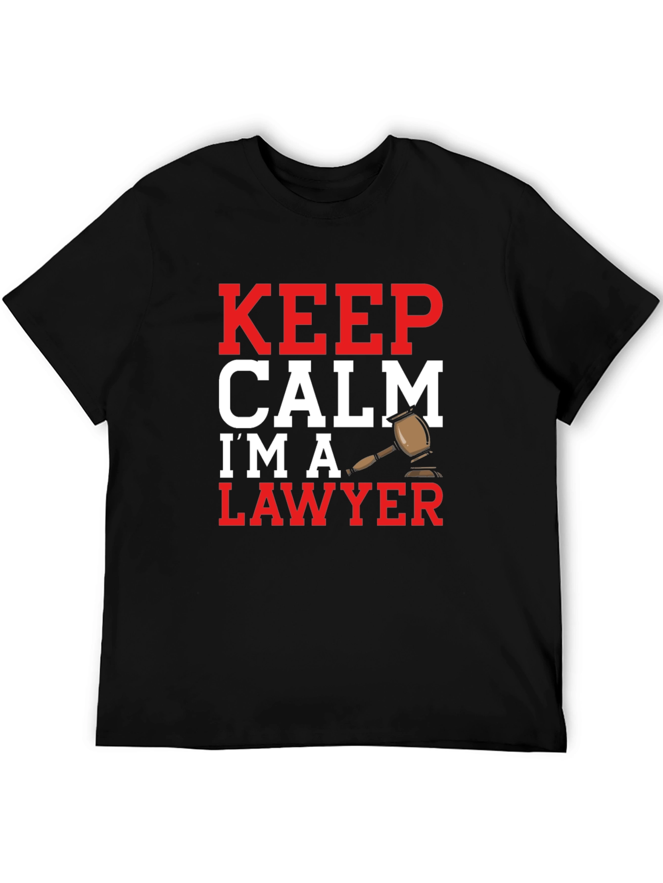 Black Keep Calm I'm A Lawyer T-Shirt - Novelty Law Attorney Tee view 5