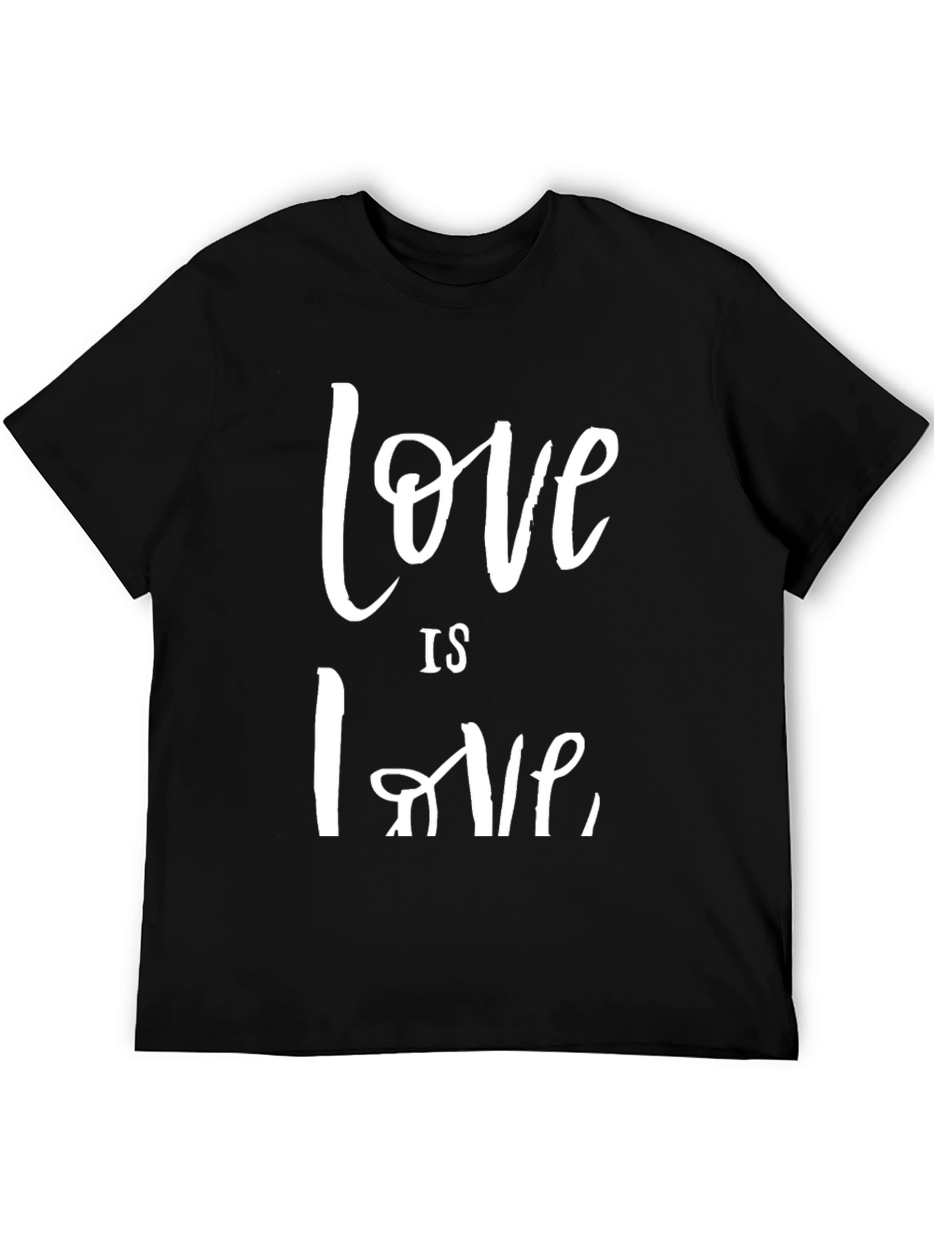 Black Love is Love Graphic T-Shirt - Black view 5