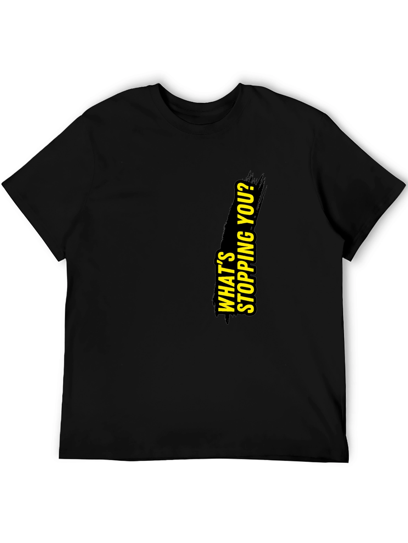 Black Motivational Black Graphic T-Shirt view 5