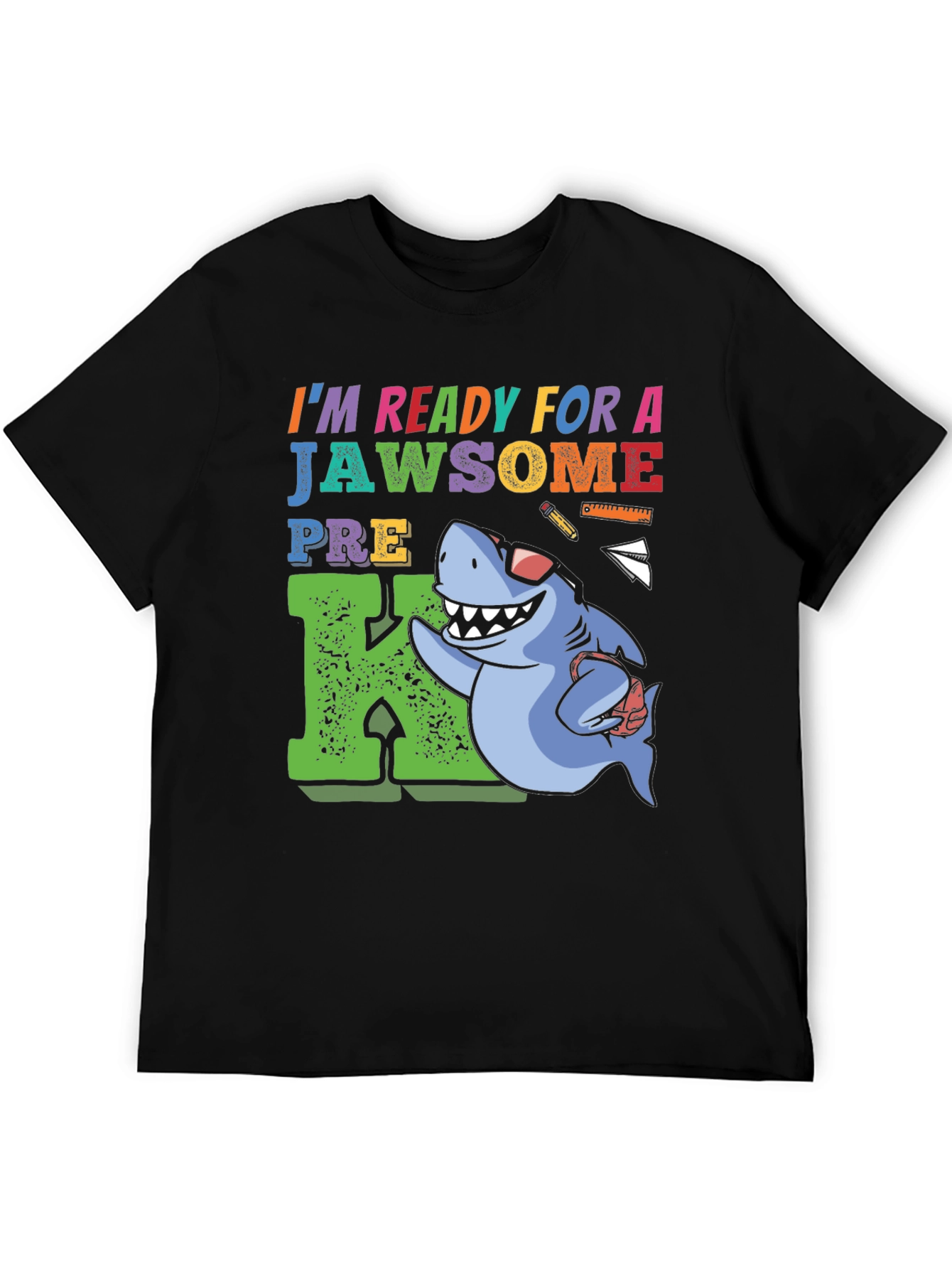 Black Ready for a Jawsome Pre-K T-Shirt view 5
