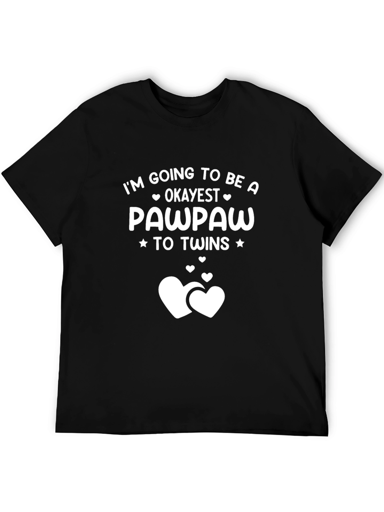 Black Okayest Pawpaw To Twins T-Shirt view 5