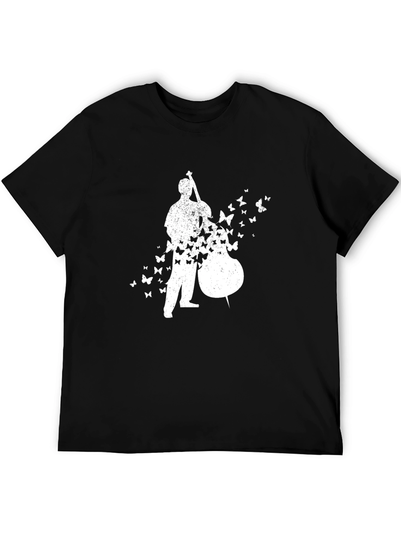 Black Bass Player Butterfly T-Shirt - Black view 5