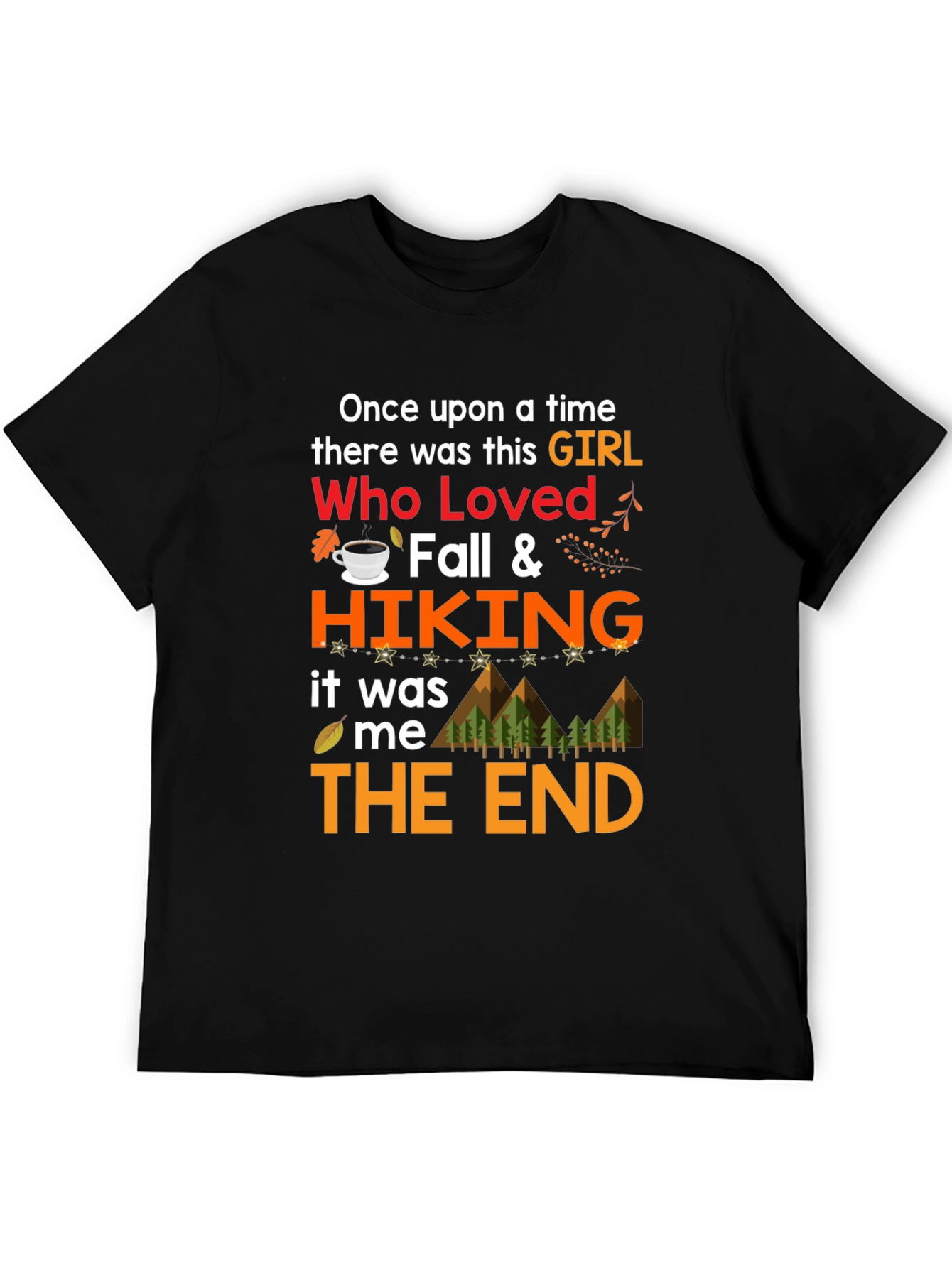 Black Hiking Lover Graphic T-Shirt view 5