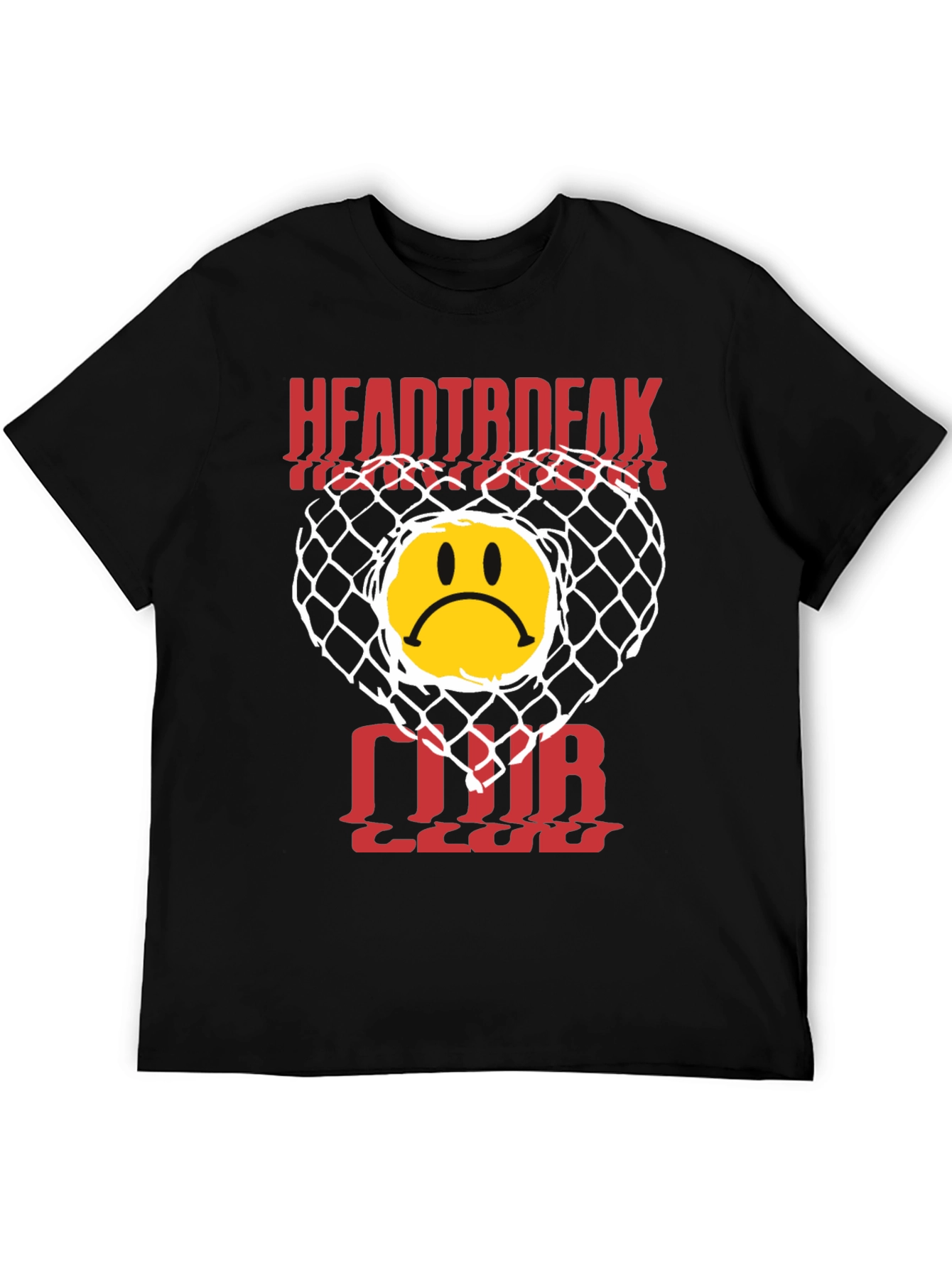 Black Heartbreak Club Graphic Tee - Black Cotton T-Shirt view 5