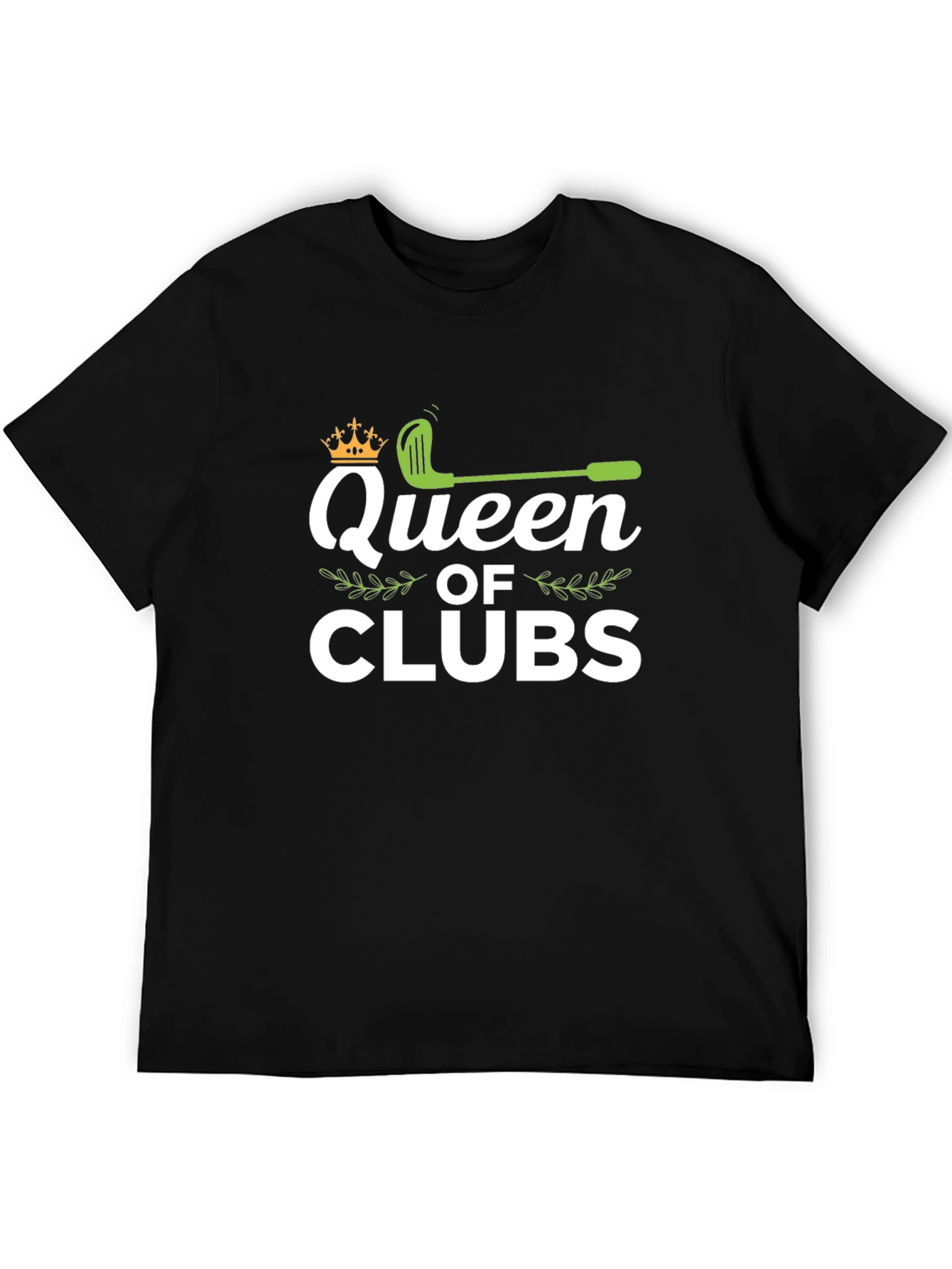 Queen of Clubs Golf T-Shirt - Black - 5