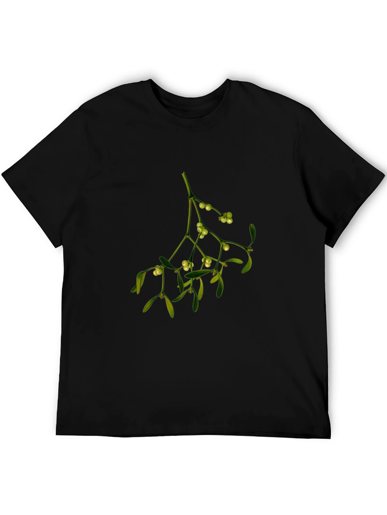 Black Mistletoe Graphic Black T-Shirt view 5