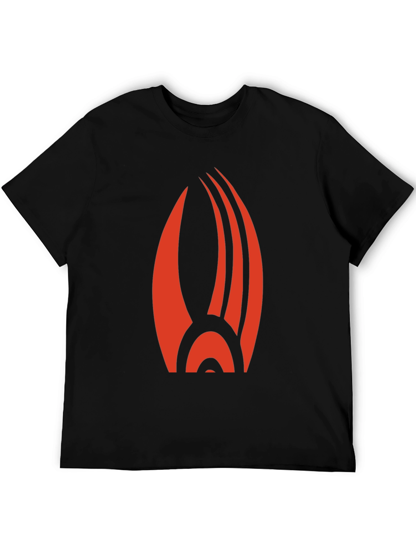 Black Bold Red Emblem Black T-Shirt: Striking Graphic Tee view 5