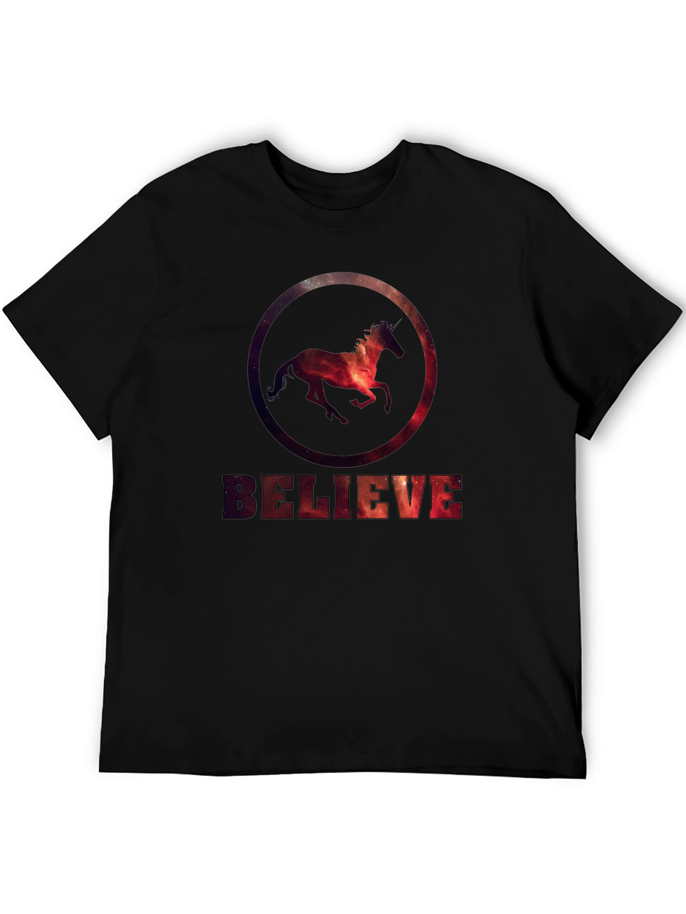 Black Believe Unicorn Graphic Tee - Black view 5