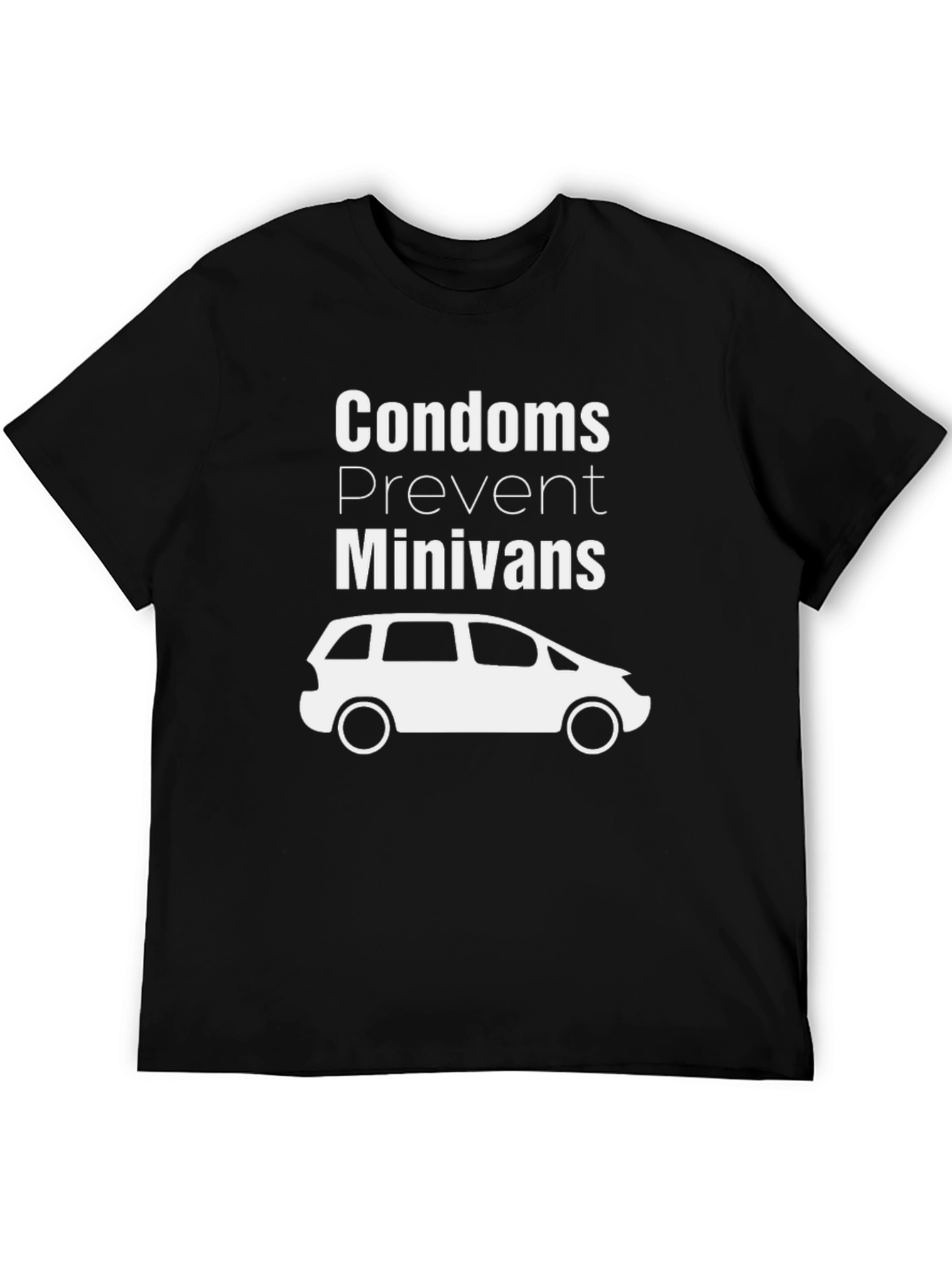 Black Condoms Prevent Minivans T-Shirt view 5