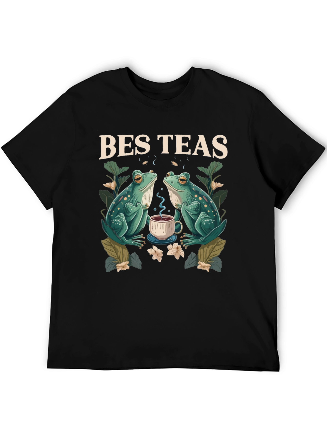 Black Bes Teas T-Shirt - Frog Tea Party view 5
