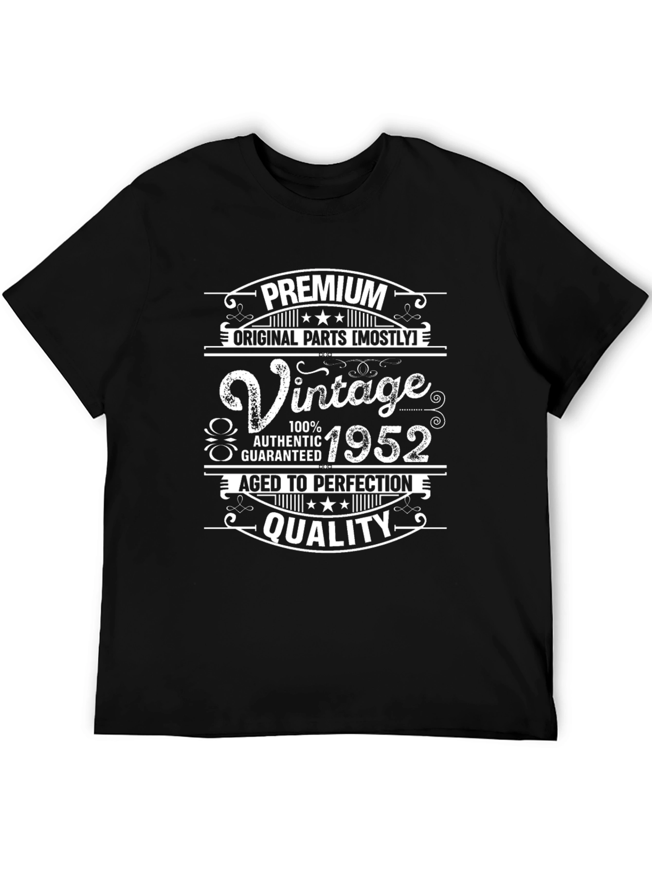 Black Vintage 1952 Premium Quality T-Shirt view 5
