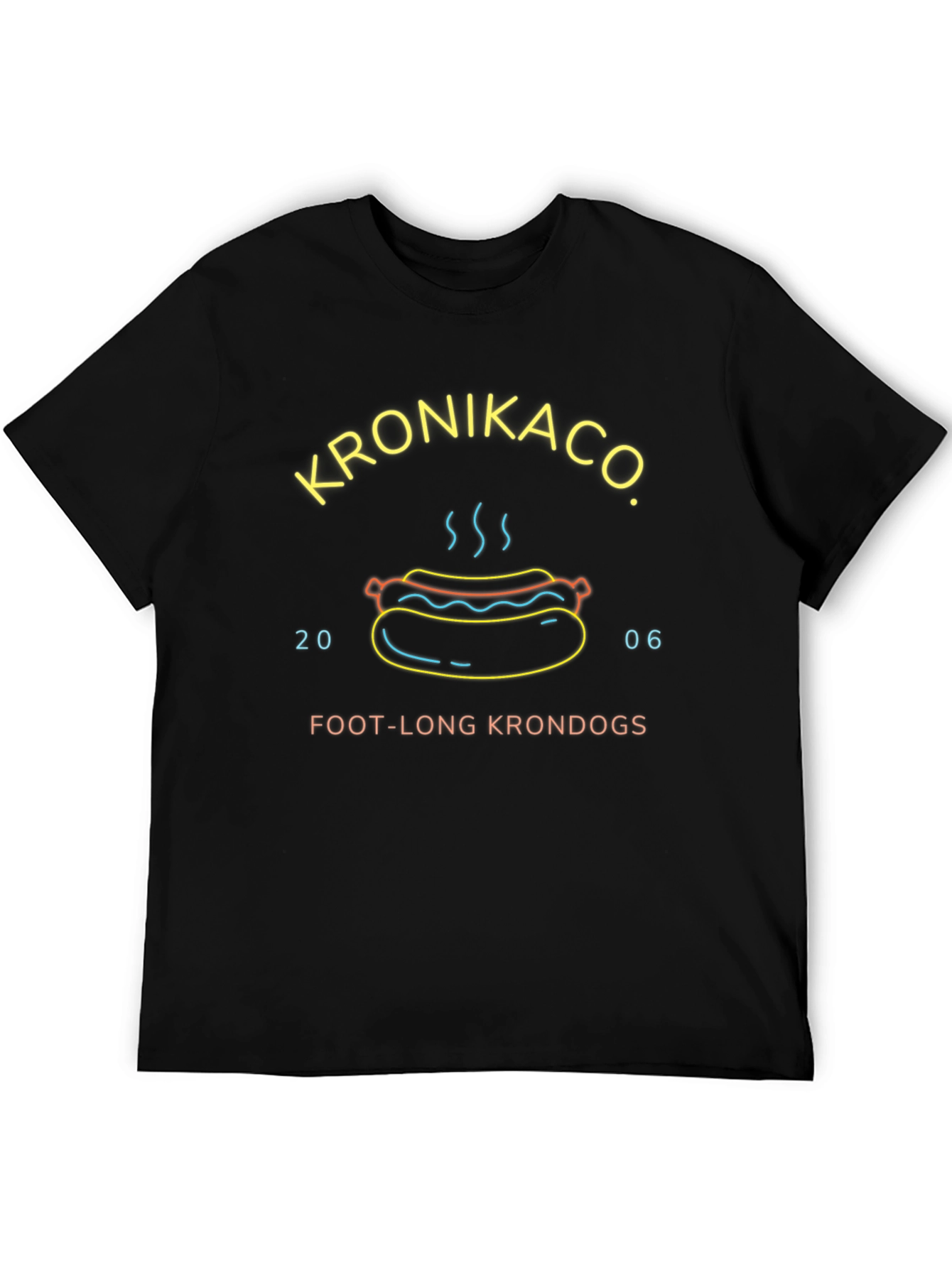 Black Kronikaco Foot-Long Krondogs Graphic Tee view 5