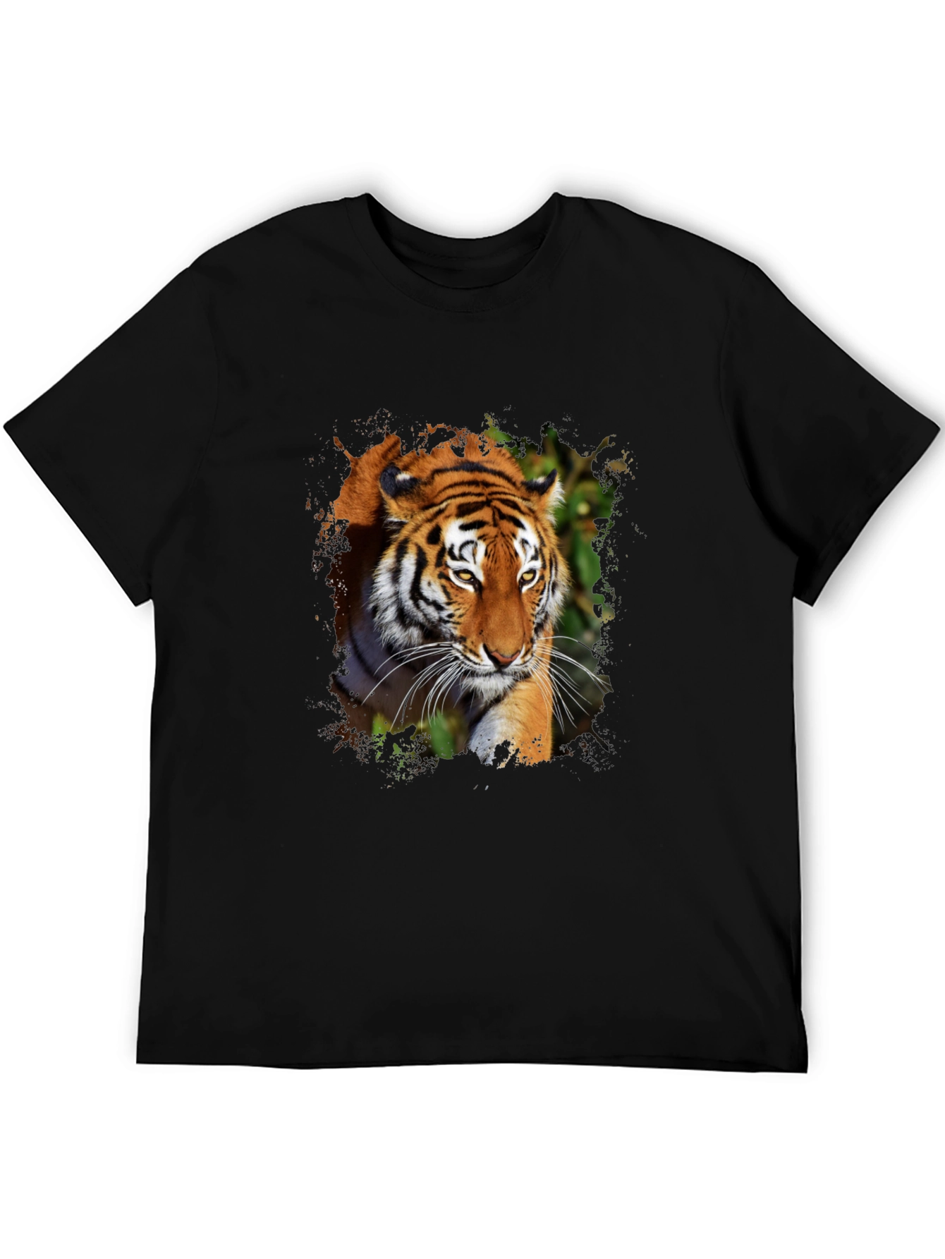 Black Tiger Graphic Print Black T-Shirt view 5