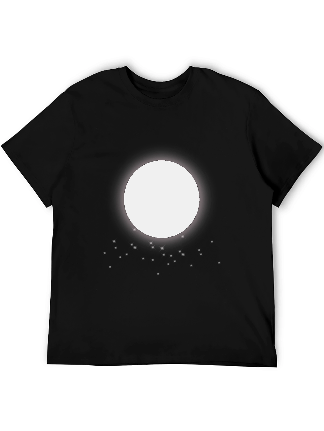 Black Abstract Circle Graphic Black T-Shirt view 5