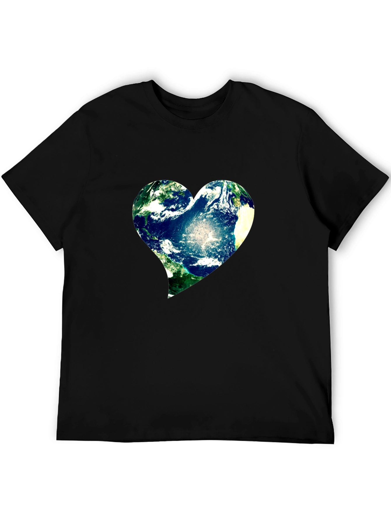 Black Earth Heart Tee - Show Your Love for the Planet! view 5