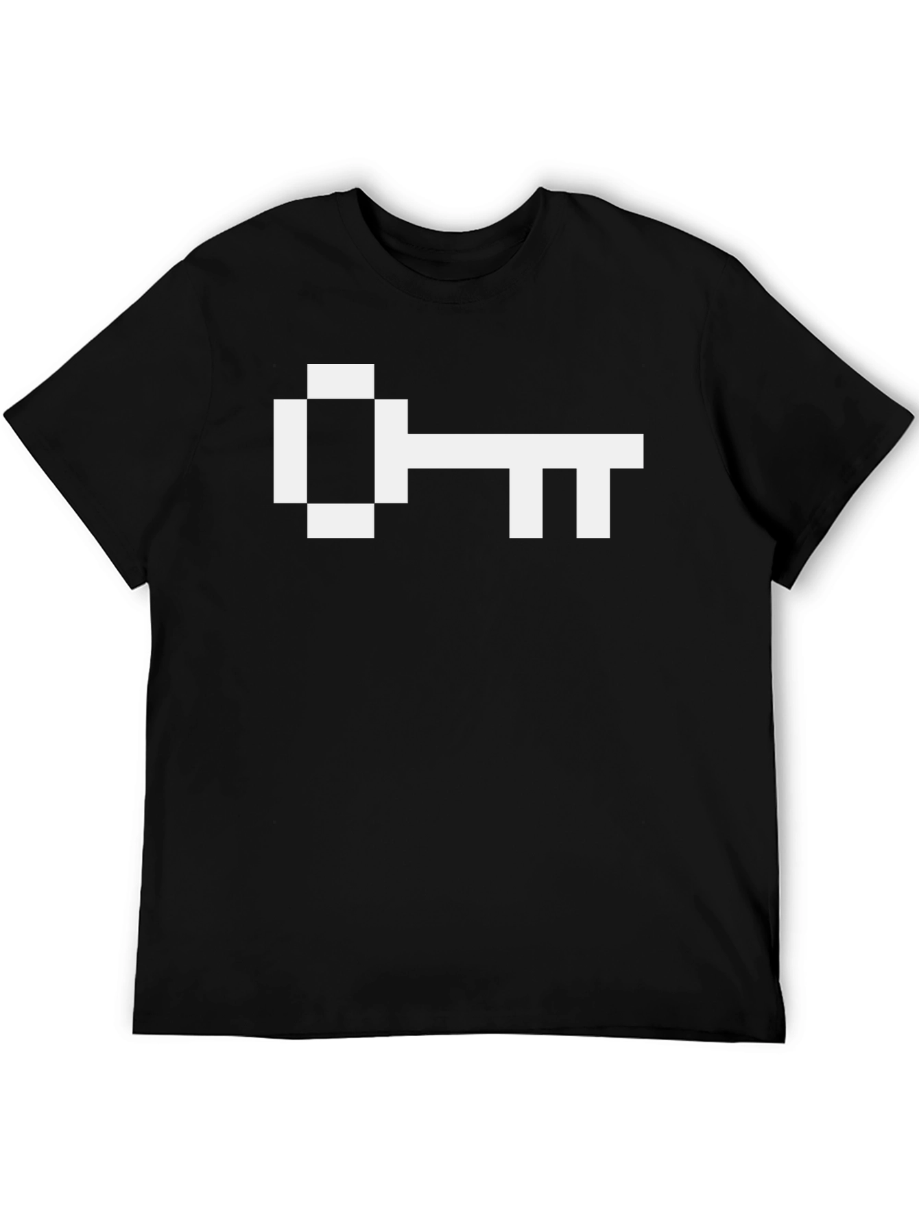 Black Pixel Key Graphic Tee - Unlock Your Style! view 5