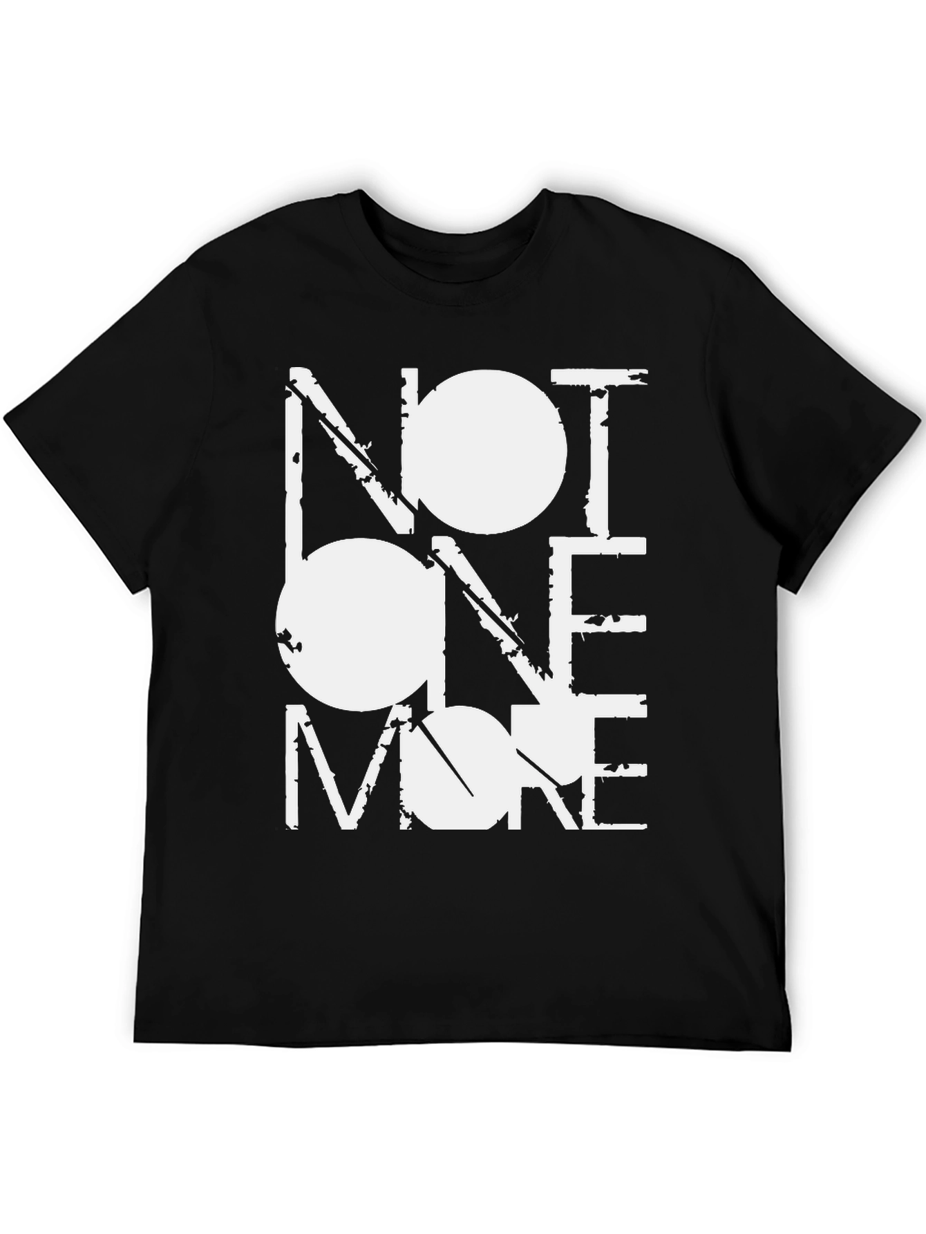 Black Distressed Graphic Tee - Not One More view 5