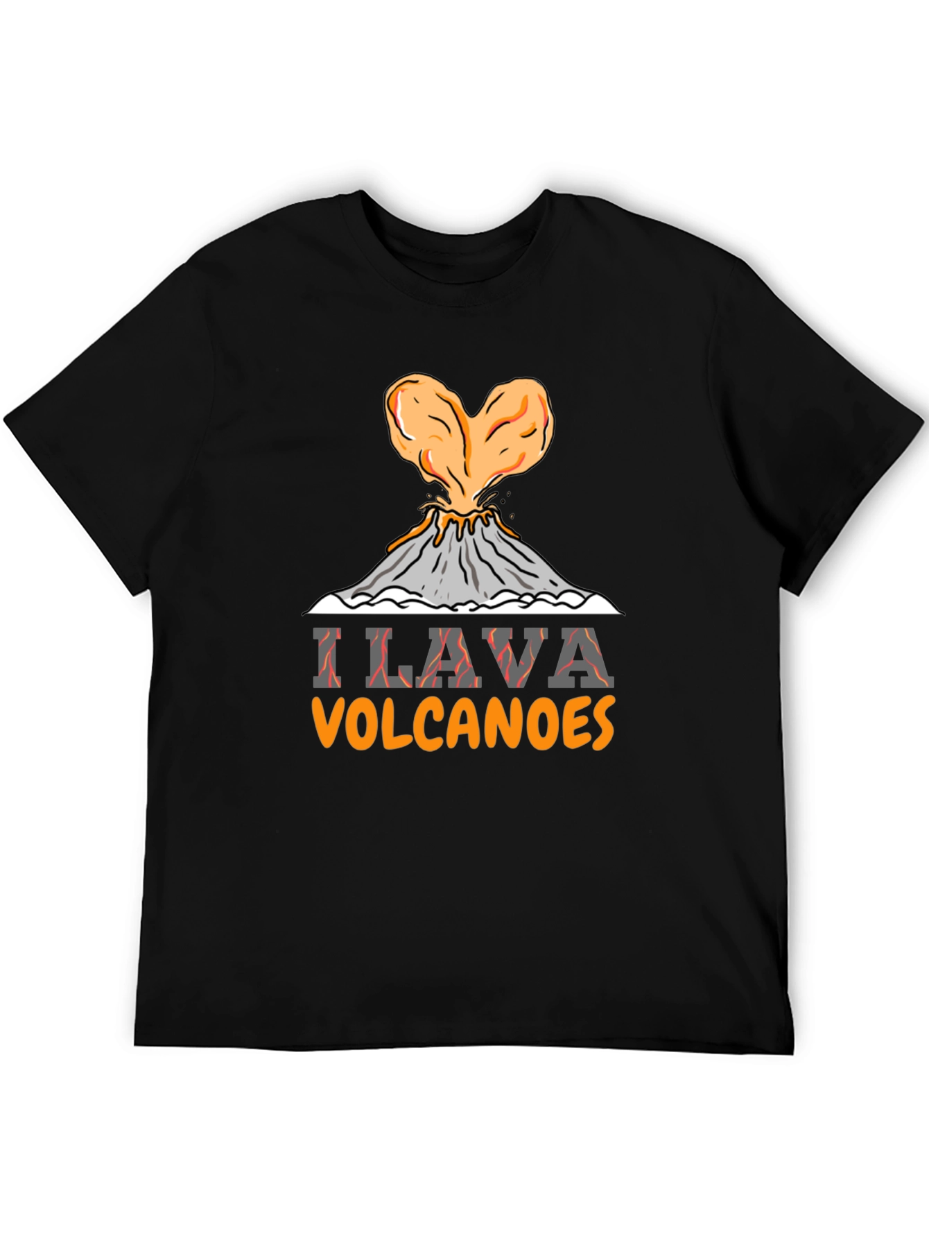 Black I Lava Volcanoes Graphic Tee view 5