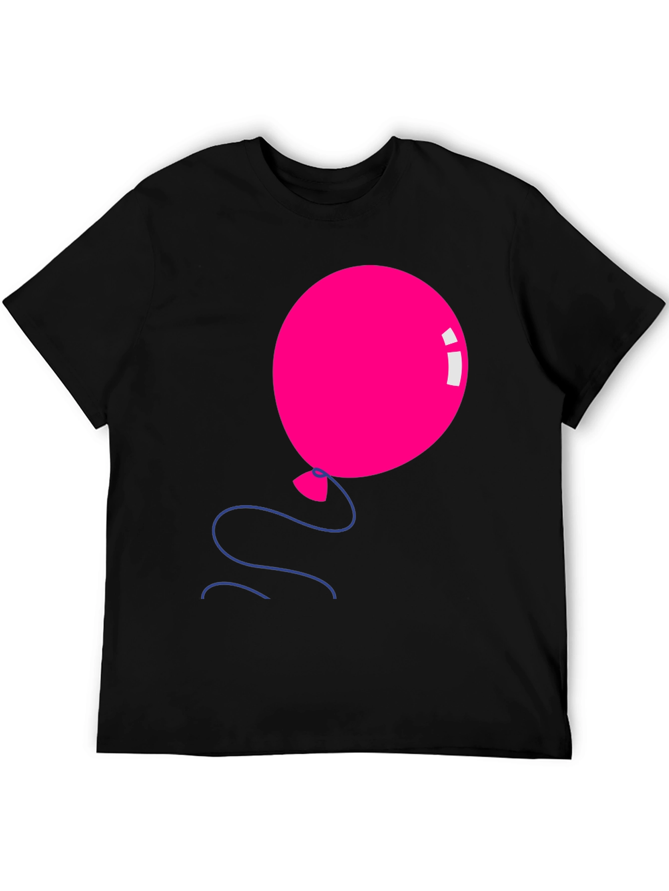 Pink Balloon Graphic Tee - Black Casual Shirt - 5