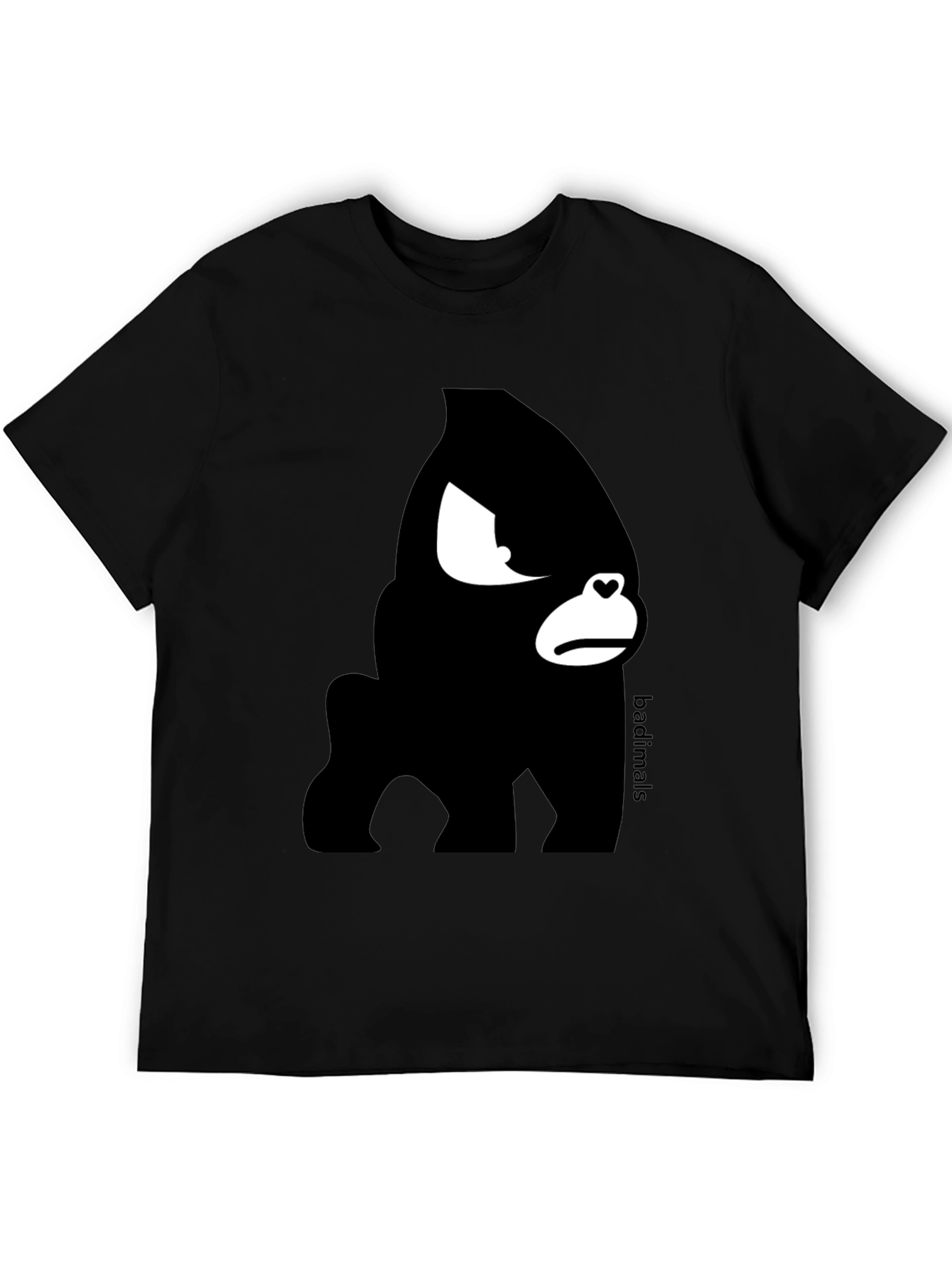 Black Badimals Black Gorilla Graphic T-Shirt view 5
