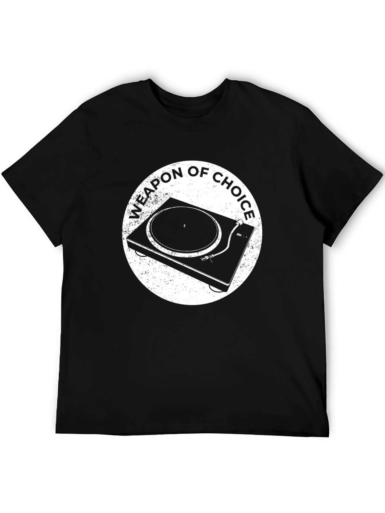 Black Weapon of Choice Turntable T-Shirt view 5