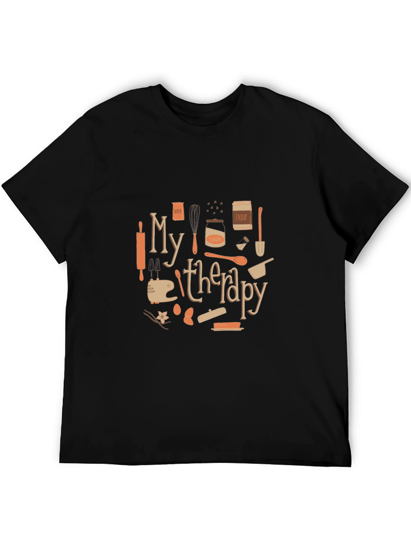 Black Baking Therapy T-Shirt - Baker's Delight view 5