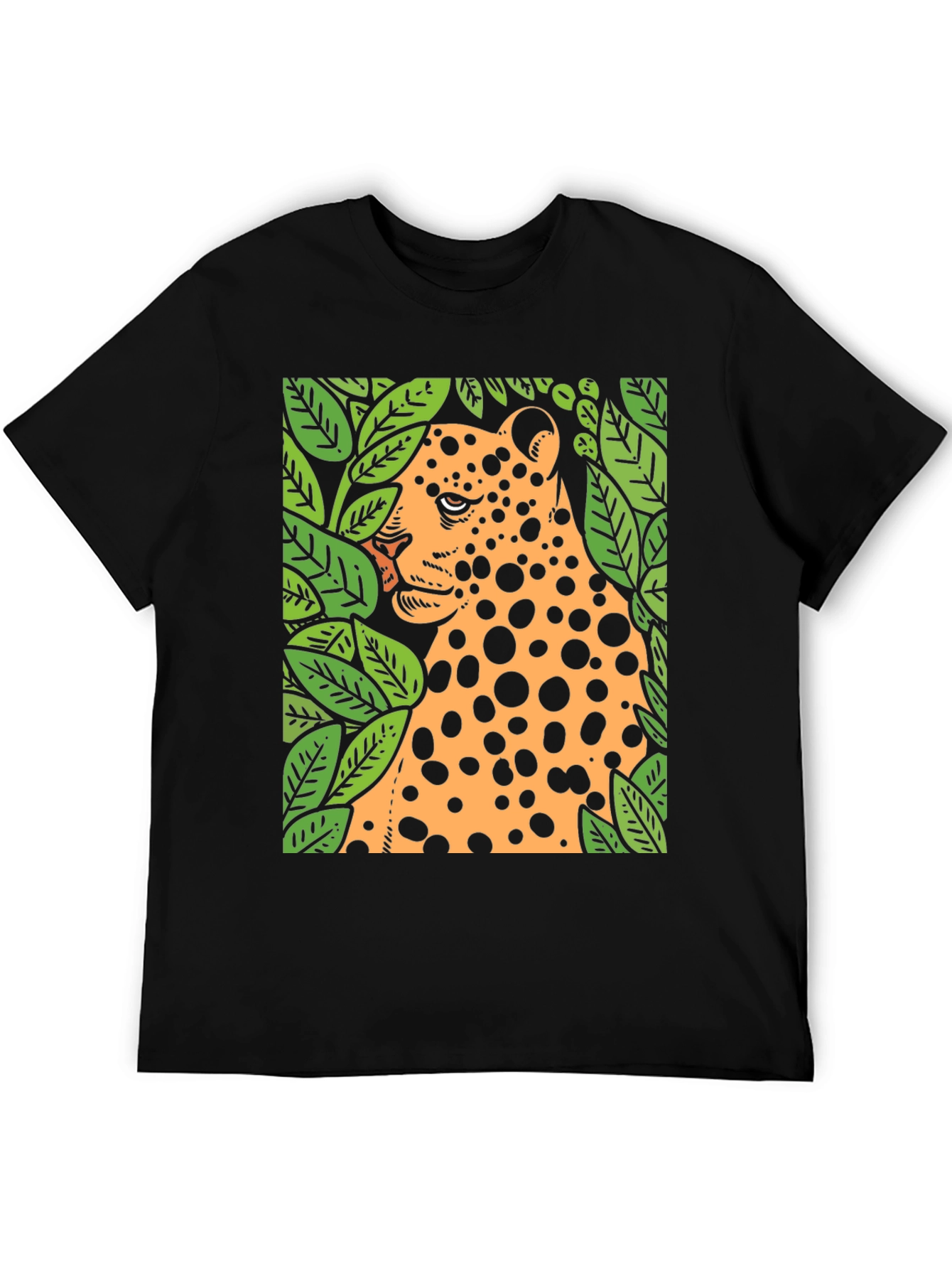 Black Leopard Print T-Shirt - Urban Style view 5