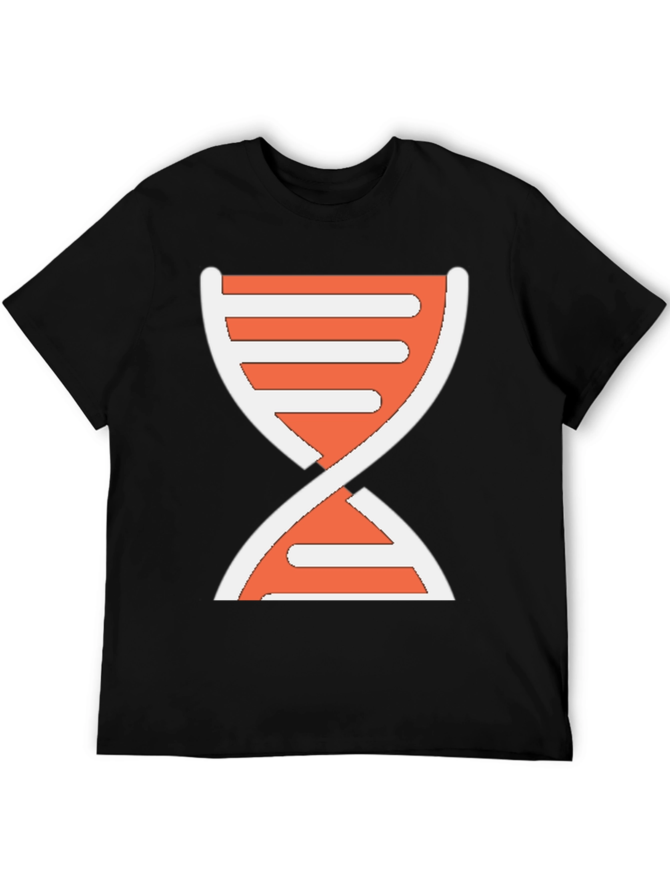 Black DNA Graphic Print T-Shirt - Casual Wear view 5