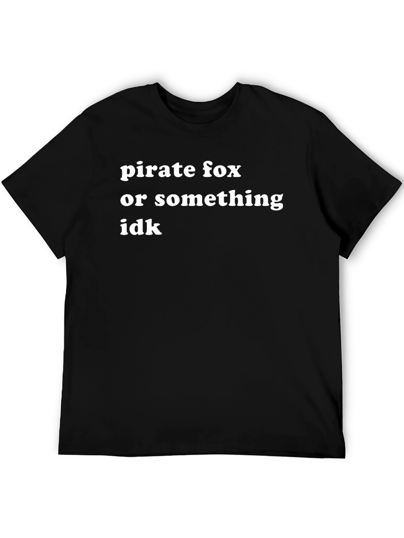 Black Pirate Fox Graphic T-Shirt - Funny Casual Tee view 5