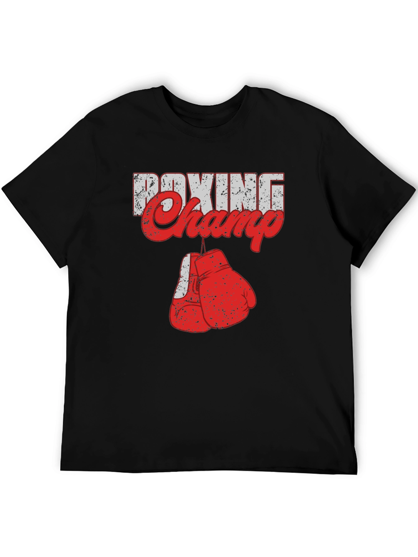 Black Boxing Champ Graphic Tee - Black Cotton view 5