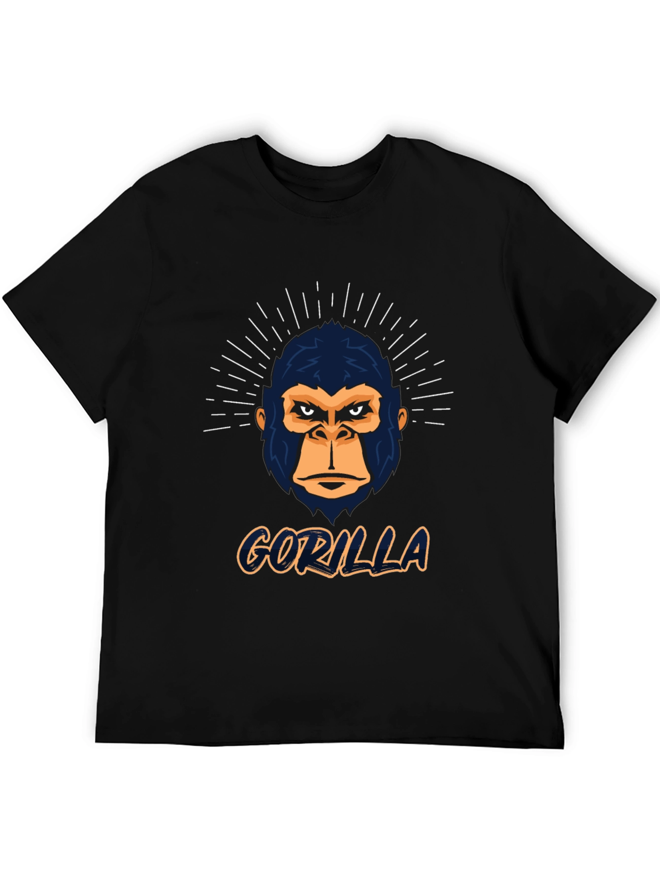 Black Gorilla Graphic Print Black T-Shirt view 5