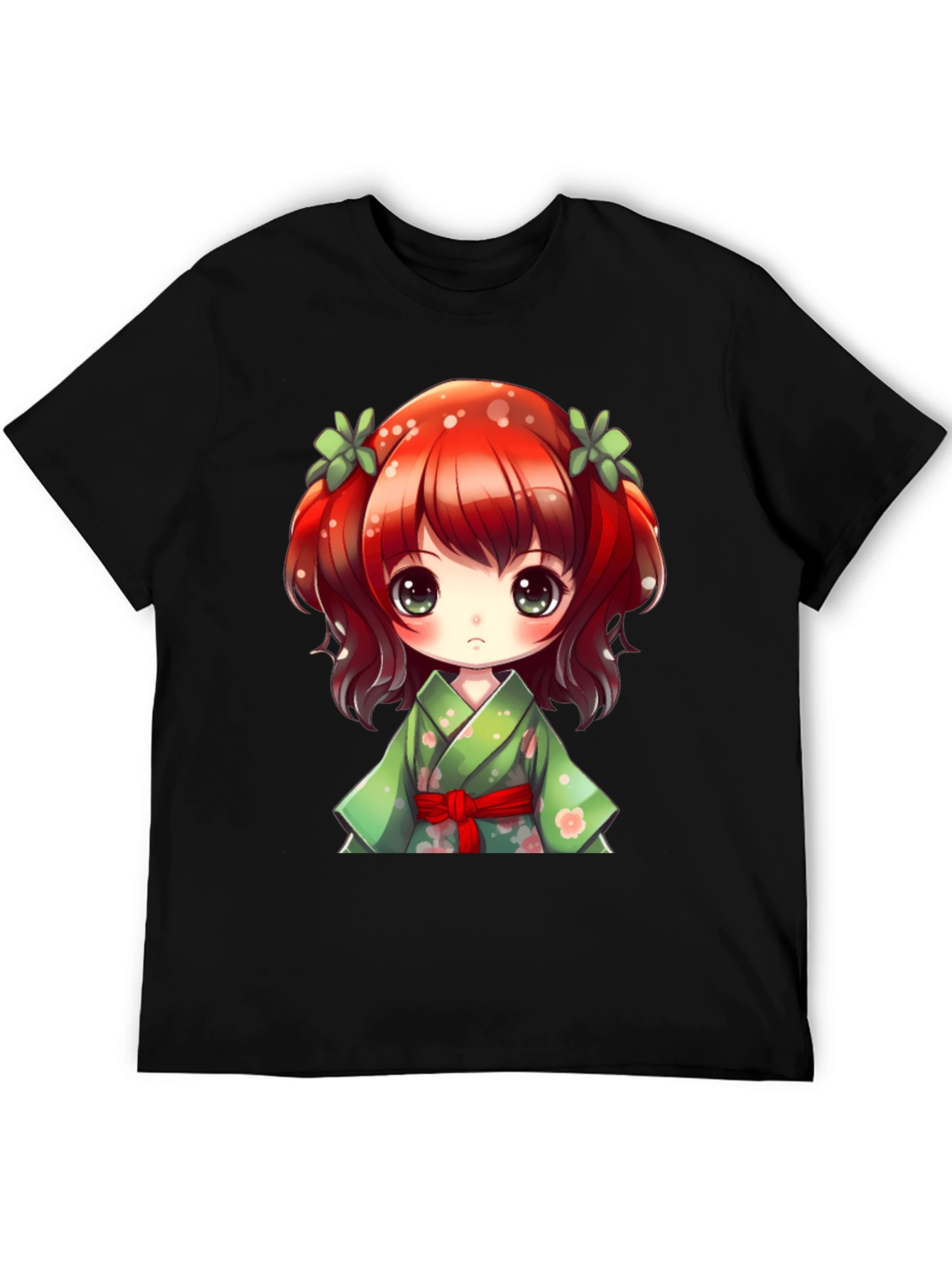 Black Anime Girl Graphic Tee - Kawaii Style view 5