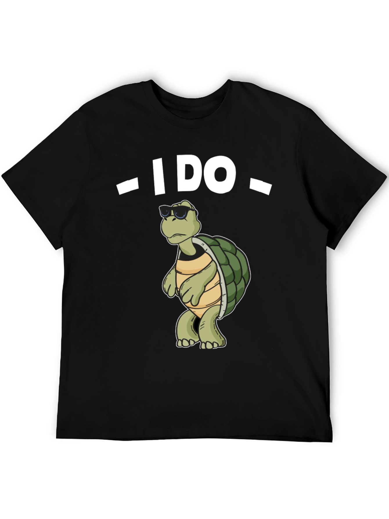 Black I Do Turtle T-Shirt - Funny Graphic Tee view 5