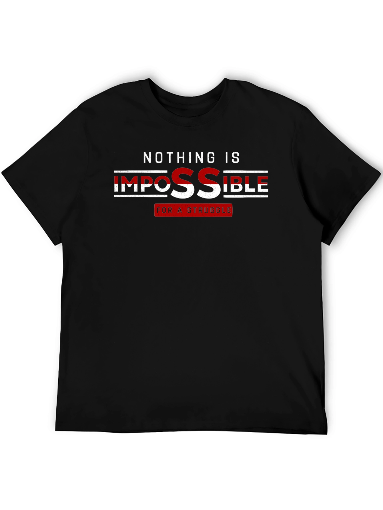 Black Motivational Graphic Tee - Nothing Is Impossible view 5