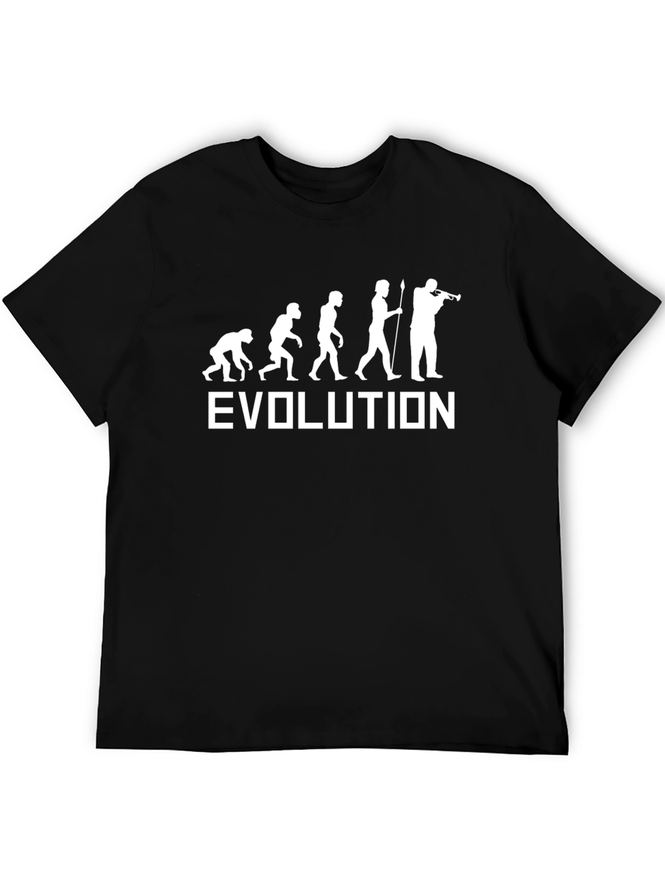 Black Evolution of Music T-Shirt view 5