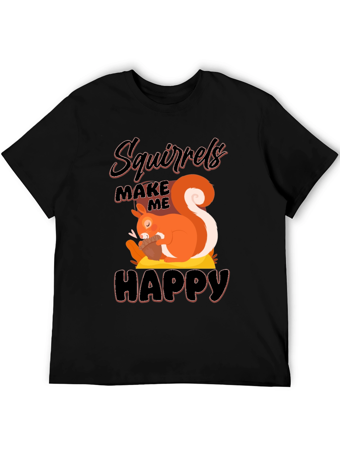 Black Squirrels Make Me Happy T-Shirt view 5