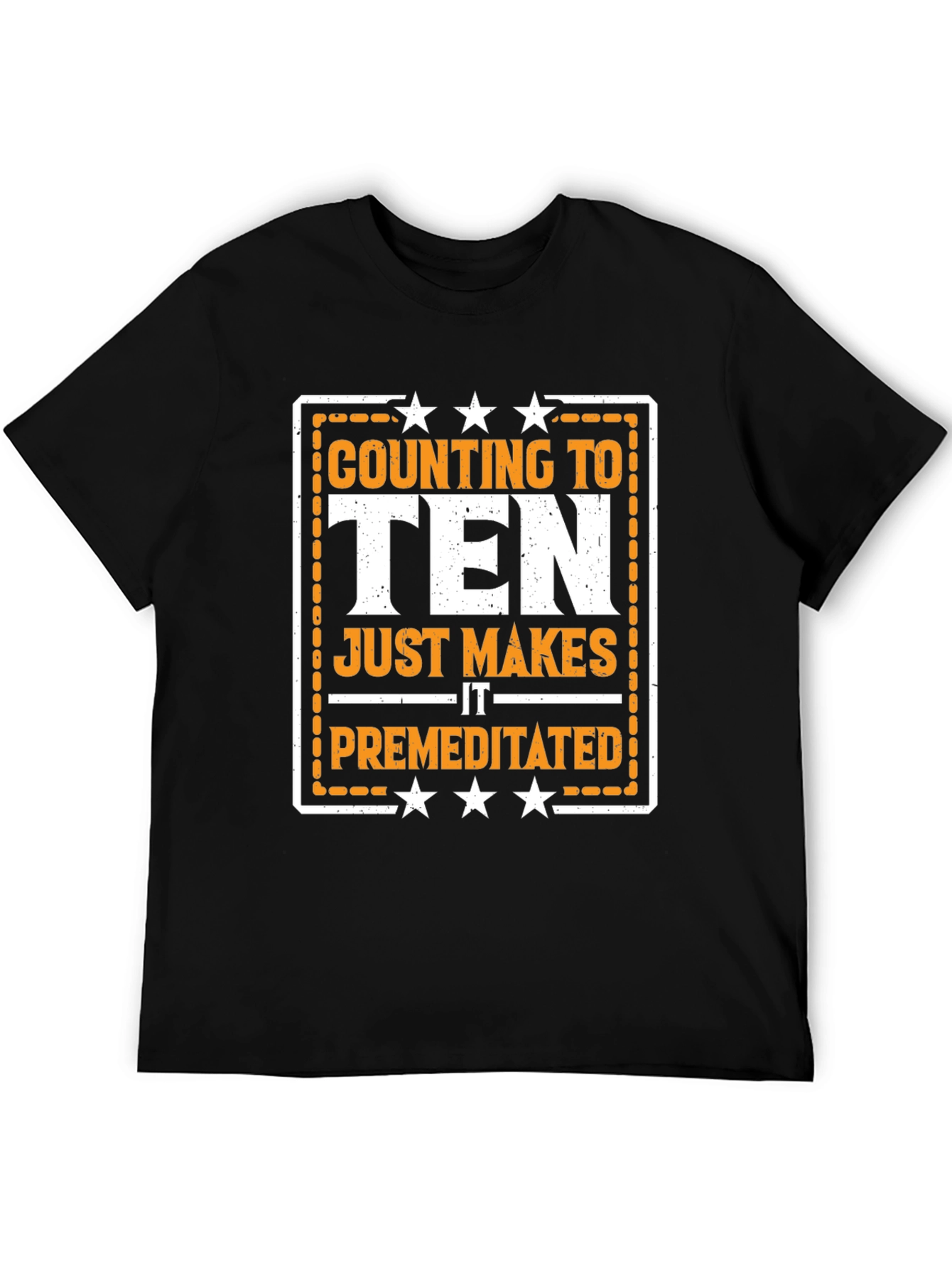 Black Counting to Ten T-Shirt - Funny Sarcastic Graphic Tee view 5