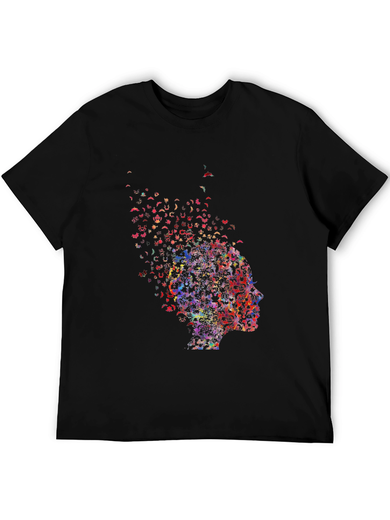 Black Abstract Mind T-Shirt - Artistic Graphic Tee view 5