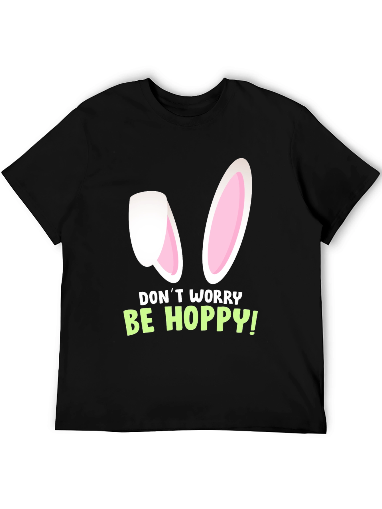 Camiseta Negra "¡No te preocupes, sé feliz!"