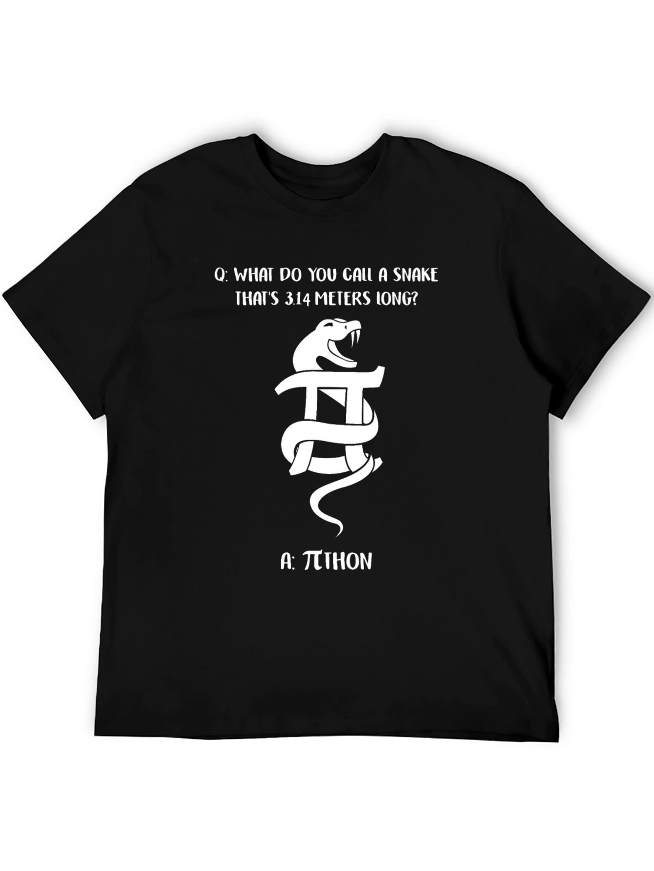 Black Pi-thon Snake Joke T-Shirt view 5