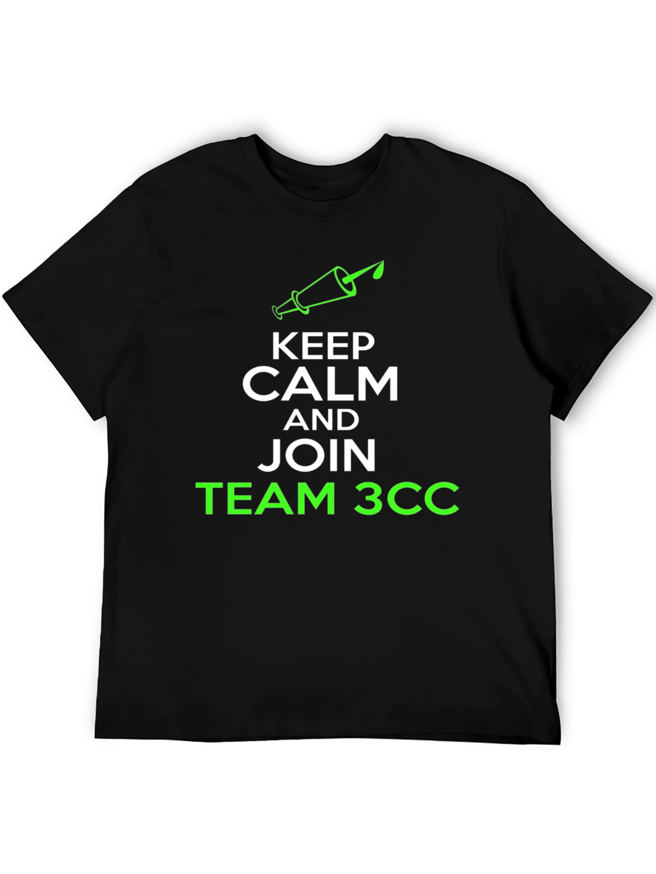 Black Keep Calm & Join Team 3CC Black T-Shirt view 5