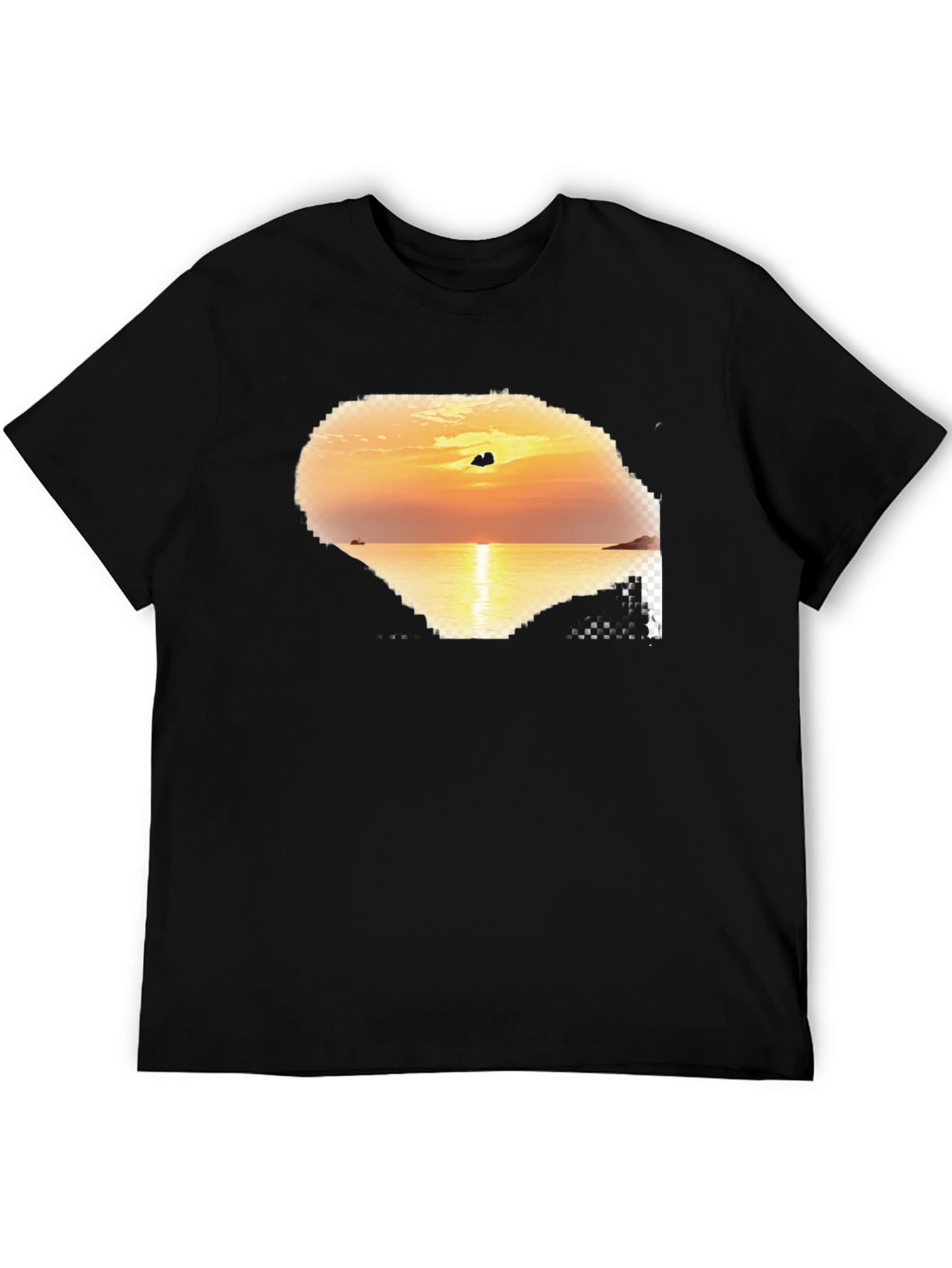 Black Sunset Beach Graphic Tee - Coastal Vibes view 5