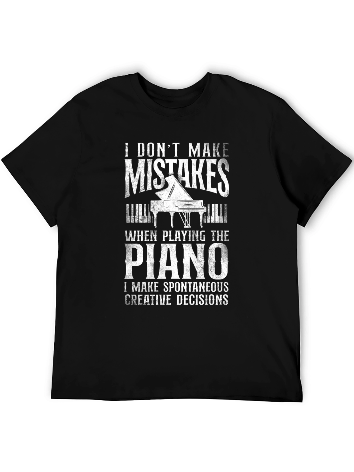 Black Piano Player's T-Shirt: Spontaneous Creative Decisions view 5