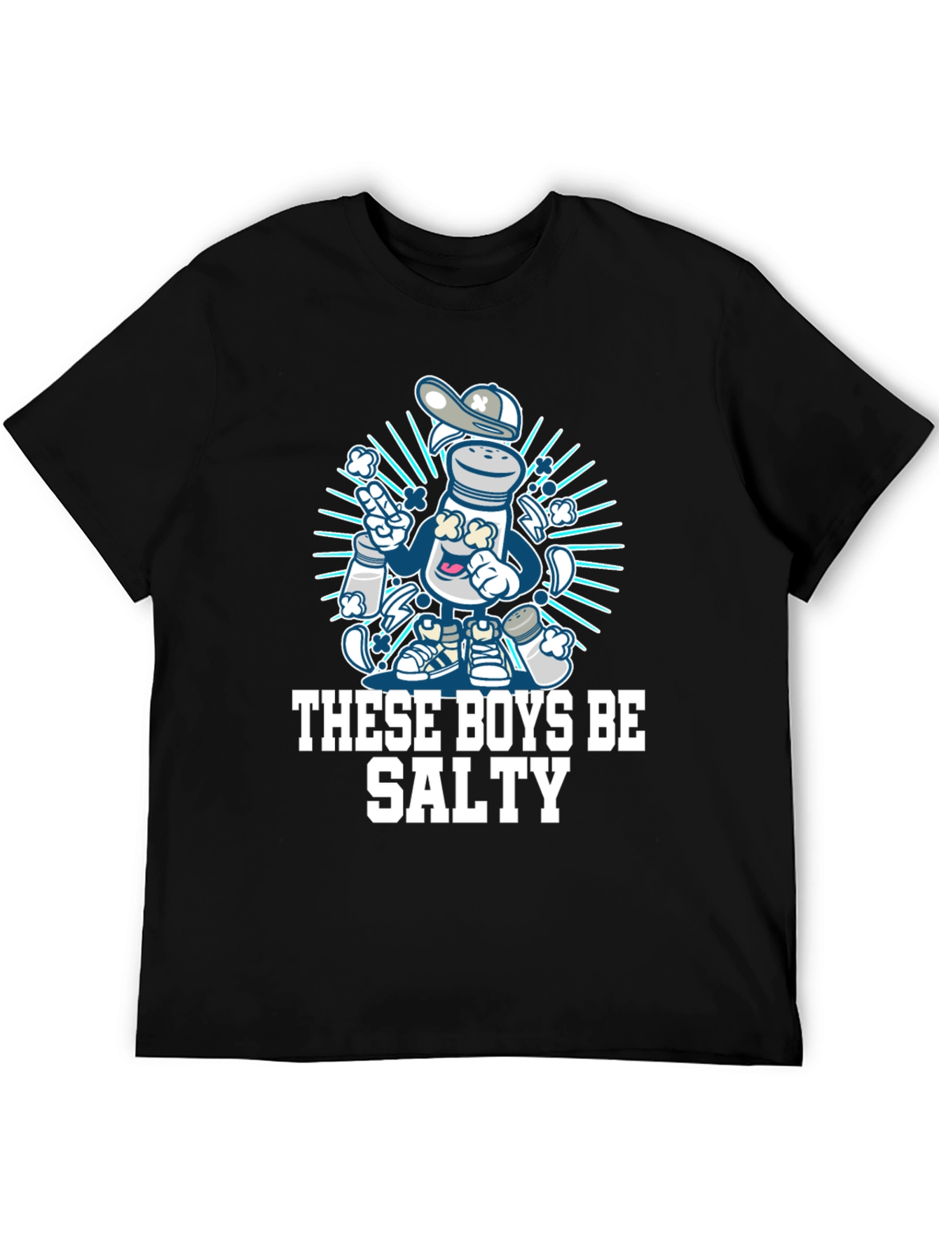 Black Salty Graphic Tee - These Boys Be Salty Funny T-Shirt view 5