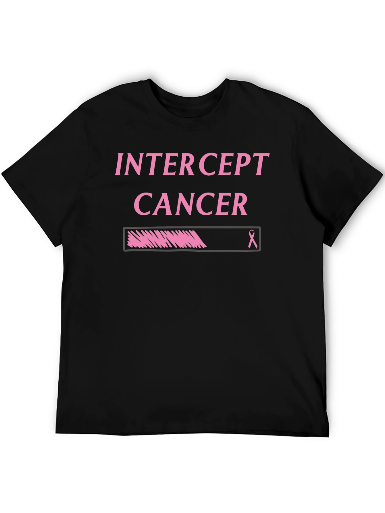 Black Intercept Cancer Awareness T-Shirt view 5